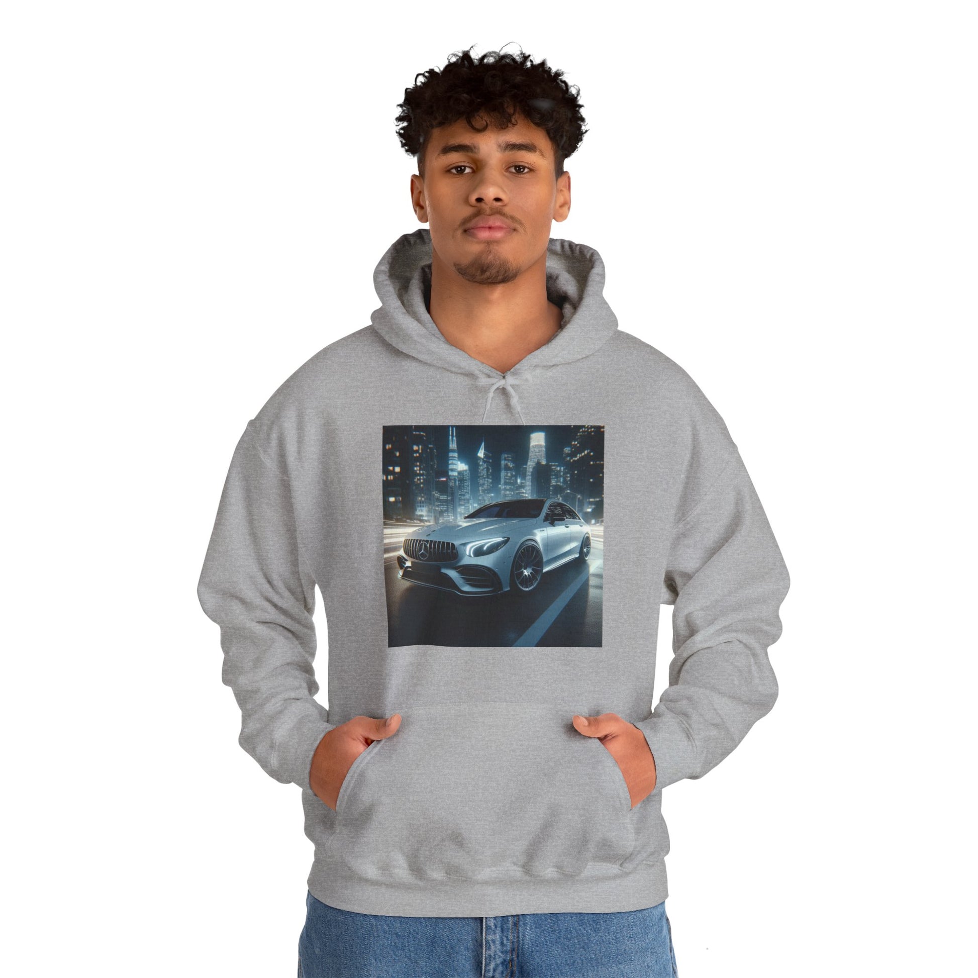White Mercedes Hoodie Hoodie Printify