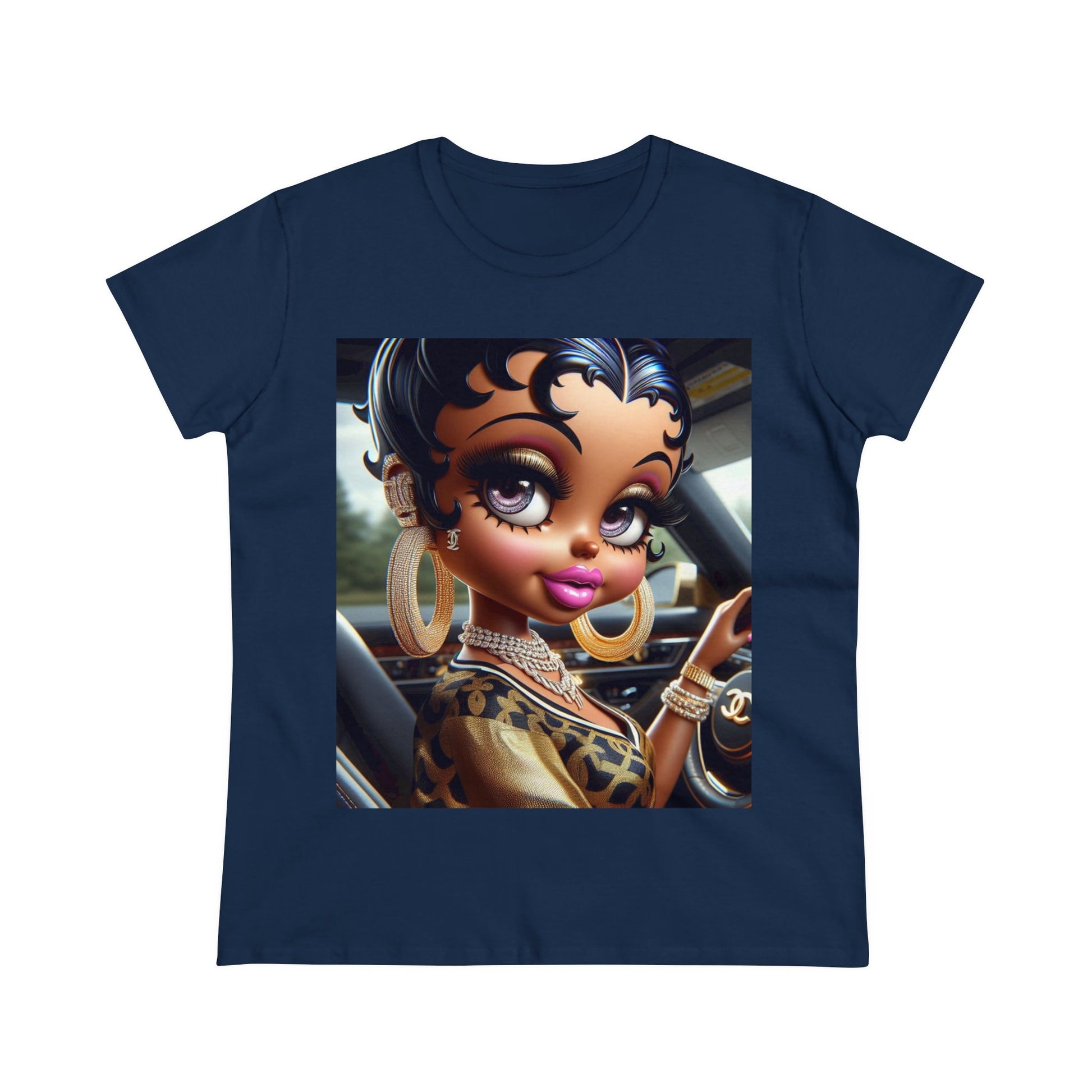 Betty Beauty T-shirt T-Shirt Printify Navy S