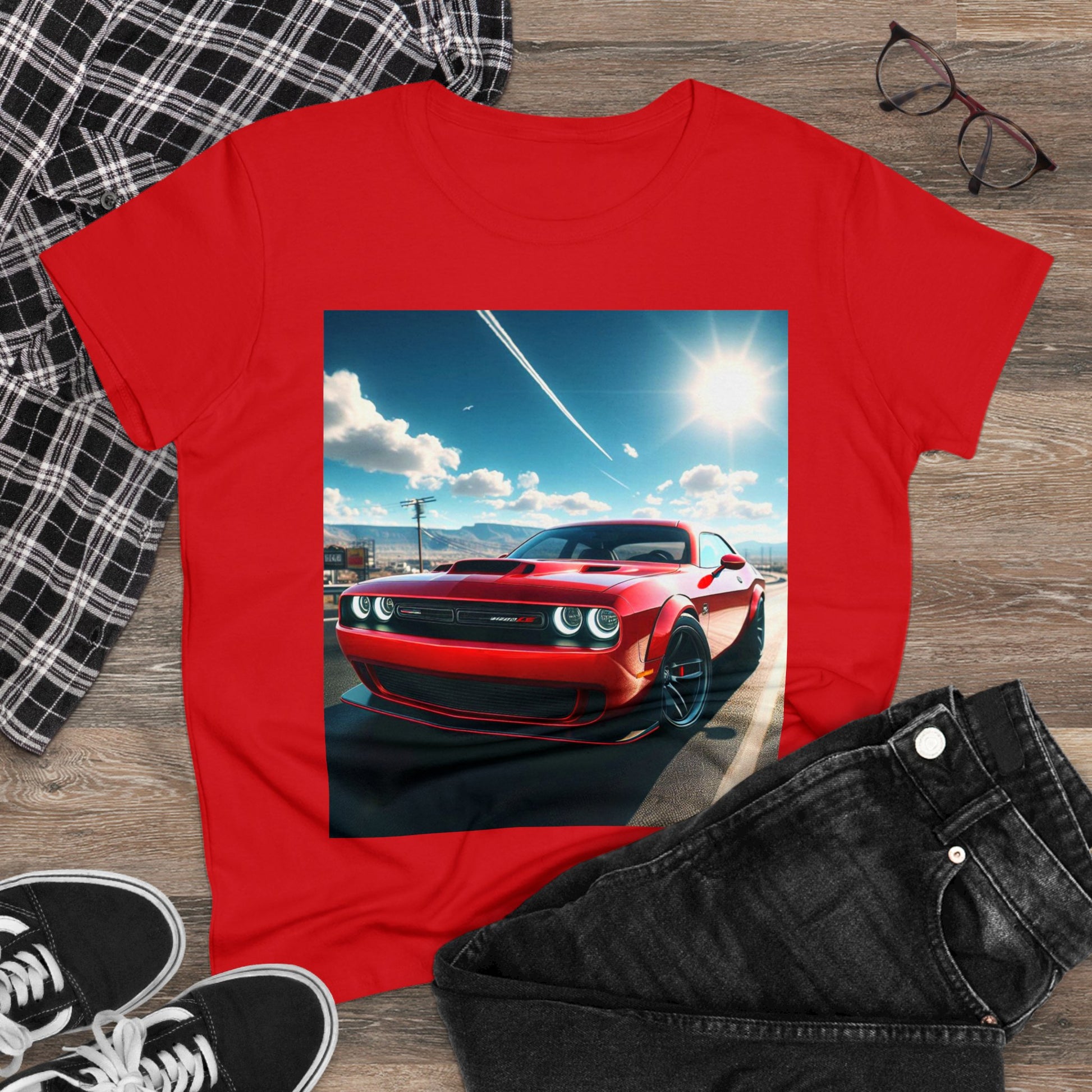 Red Challenger T-Shirt T-Shirt Printify