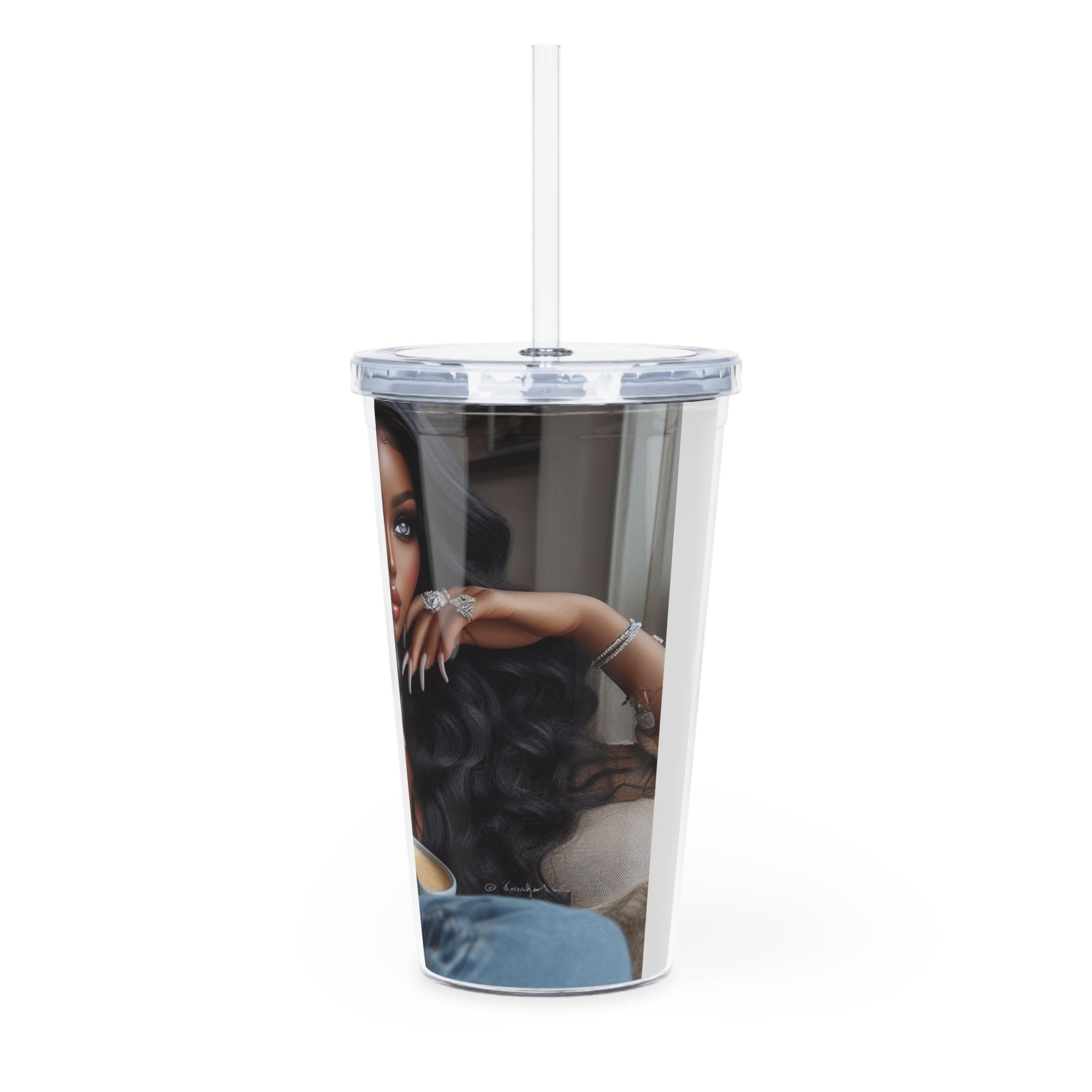 Coffee Break Tumbler with Straw Mug Printify