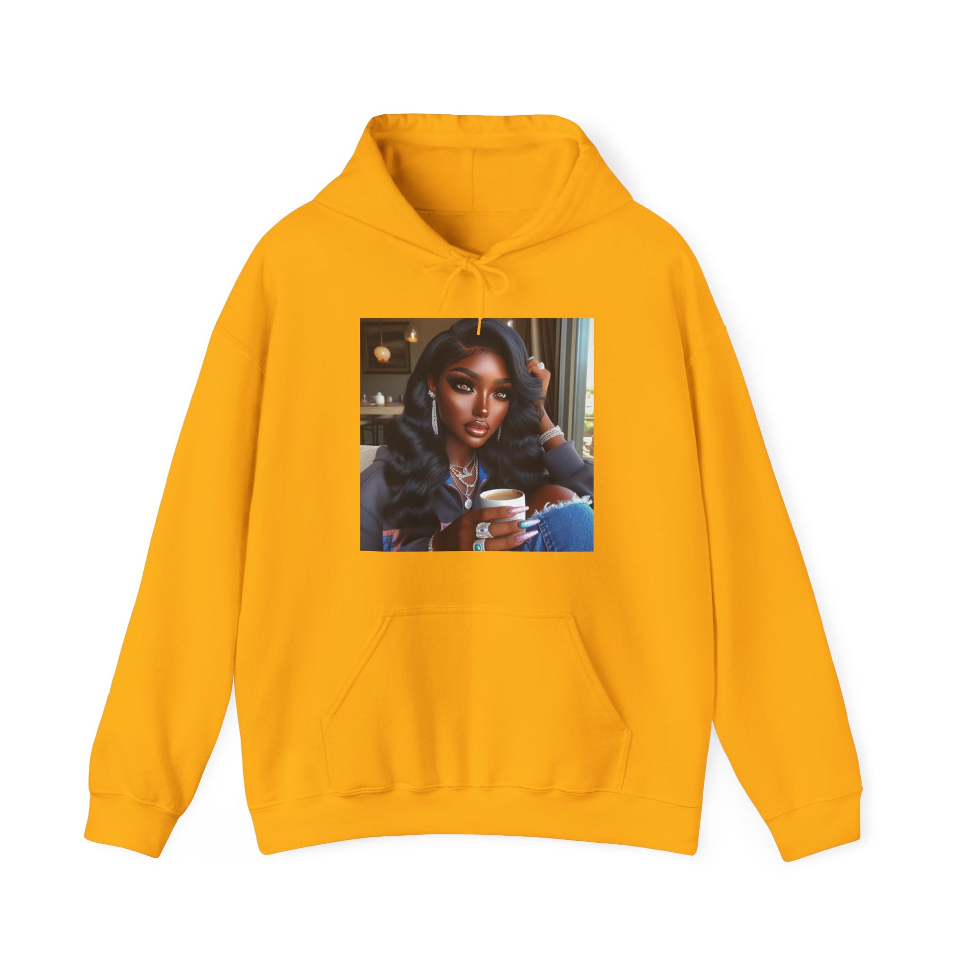 Coffee Break Hoodie Hoodie Printify Gold S