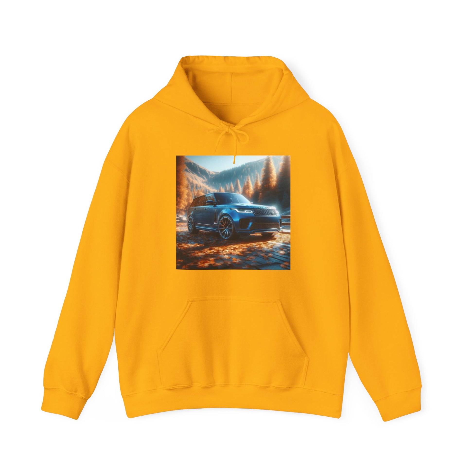 Blue Range Rover Hoodie Hoodie Printify Gold S