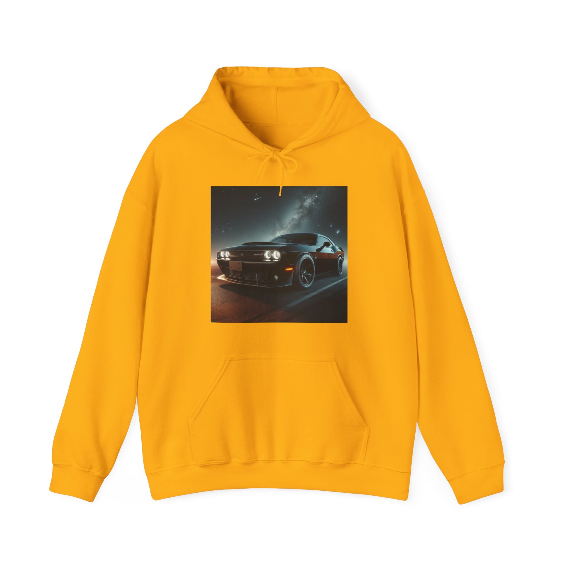 Black Challenger Hoodie Hoodie Printify Gold S