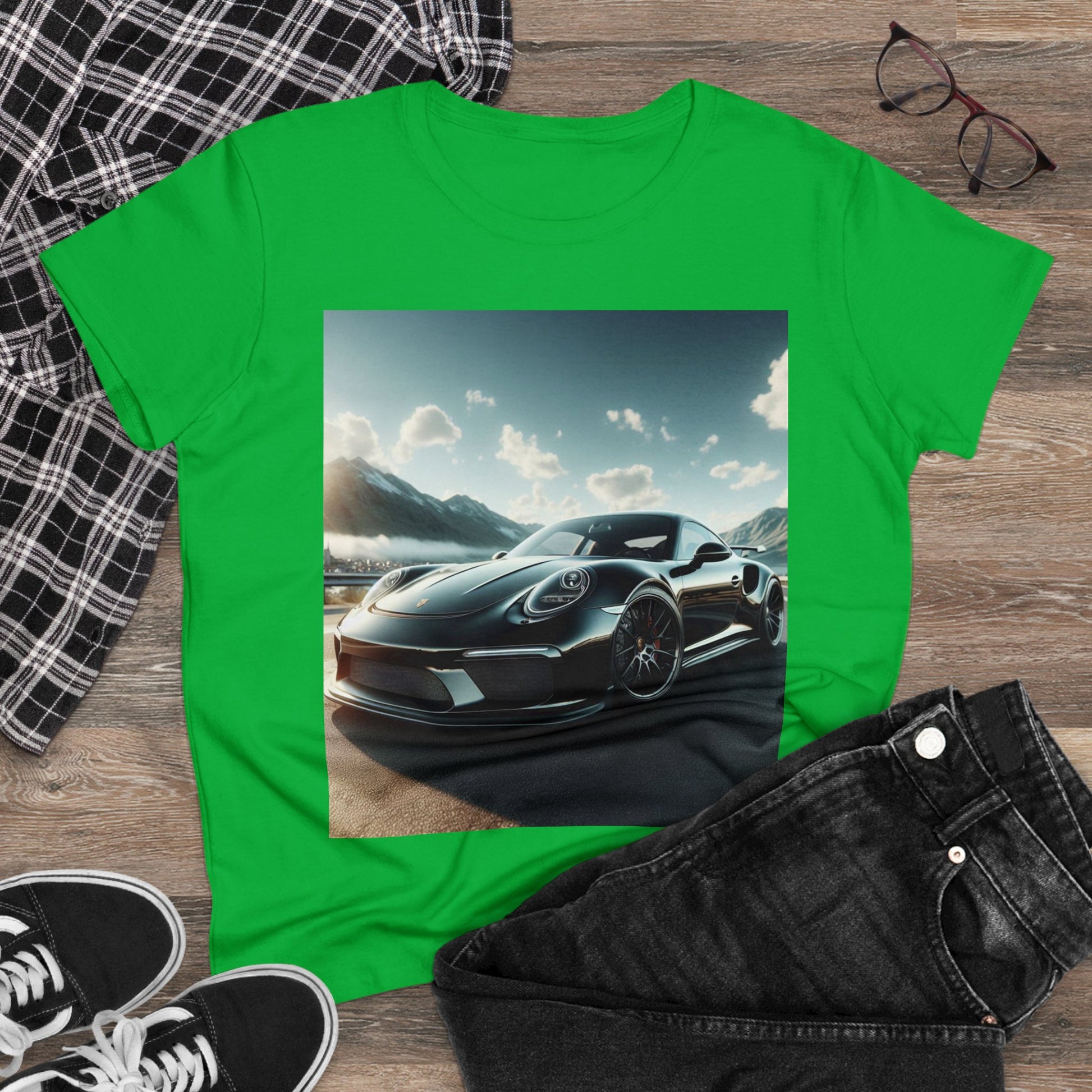 Black Porsche T-Shirt T-Shirt Printify