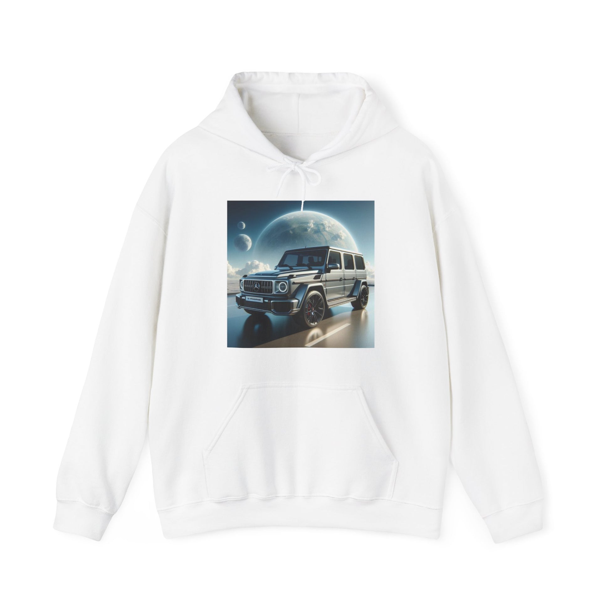 Silver G-Wagon Hoodie Hoodie Printify White S