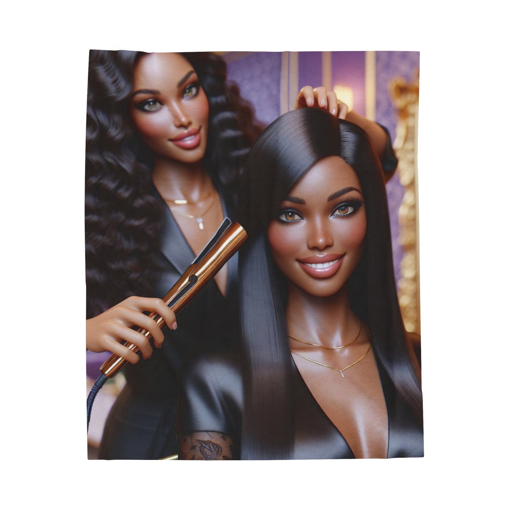 Hair Day Plush Blanket All Over Prints Printify 50" × 60"