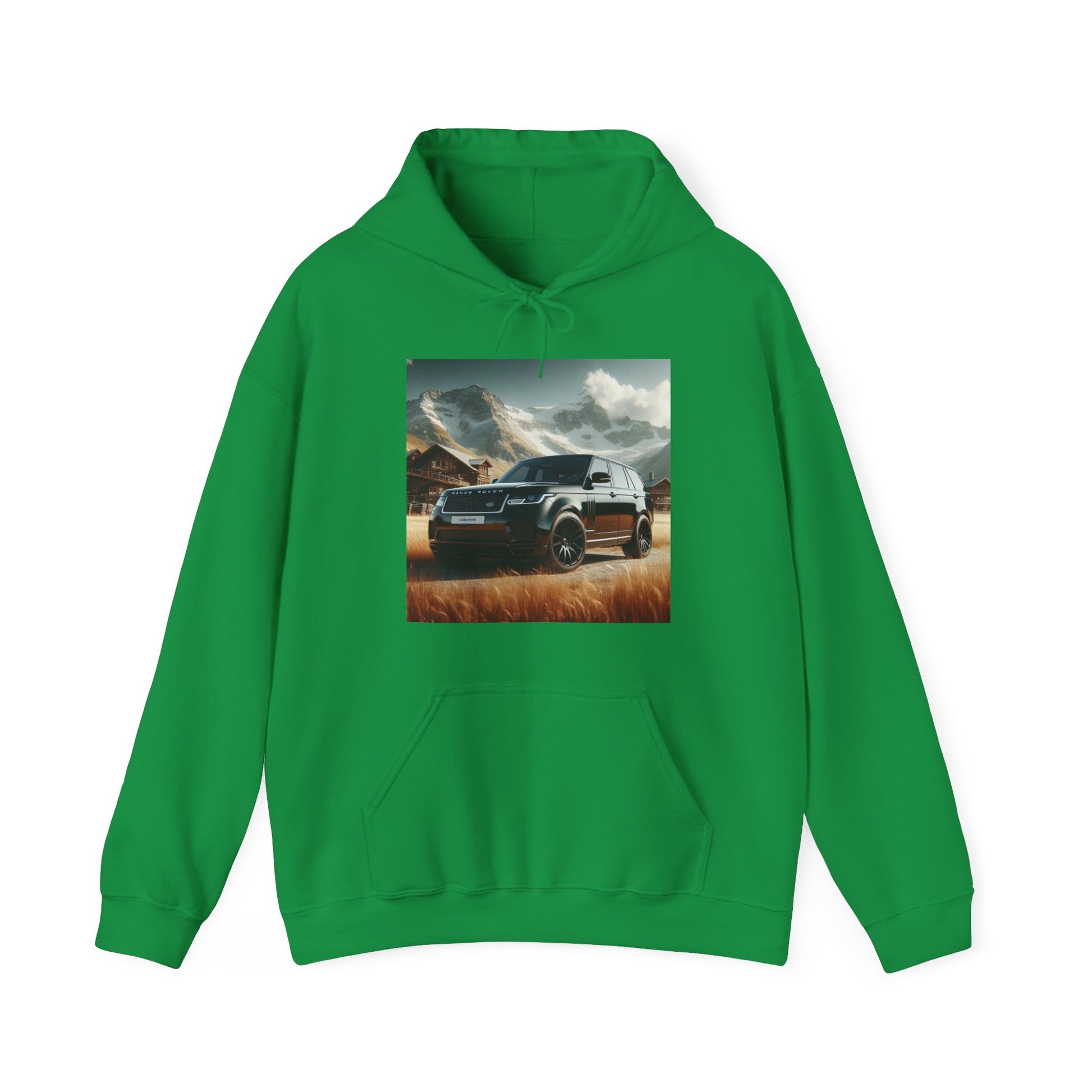 Black Range Rover Hoodie Hoodie Printify Irish Green S
