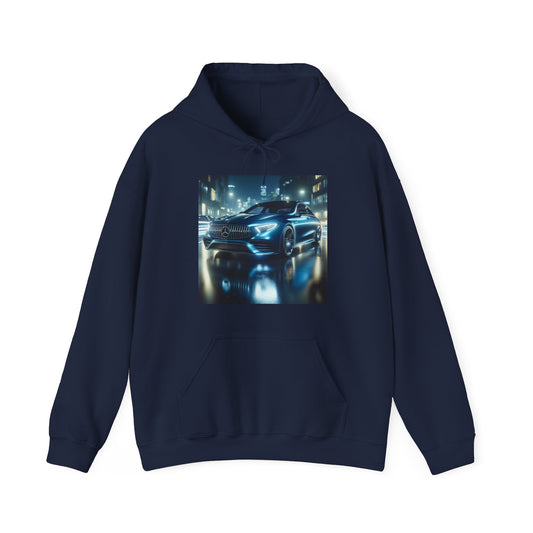 Blue Mercedes Hoodie Hoodie Printify Navy S