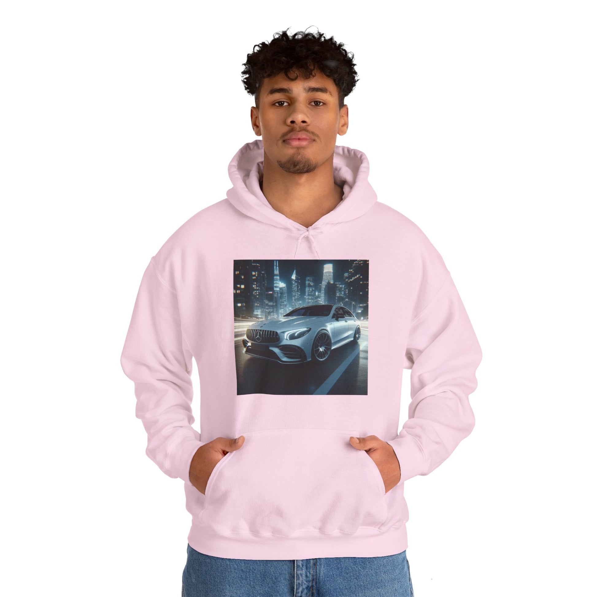 White Mercedes Hoodie Hoodie Printify