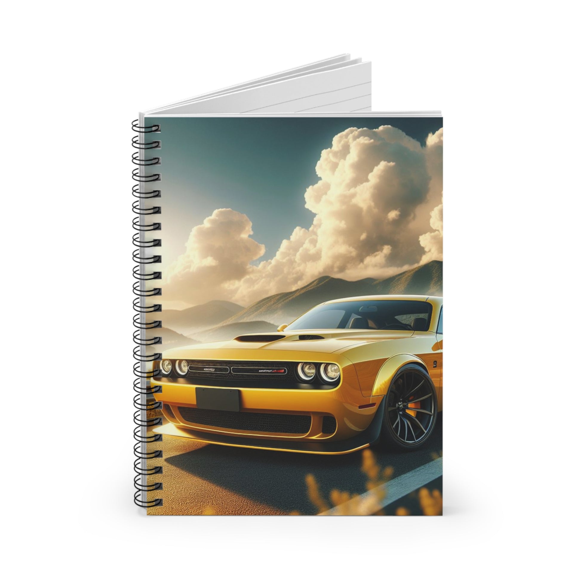 Yellow Challenger Spiral Notebook Paper products Printify