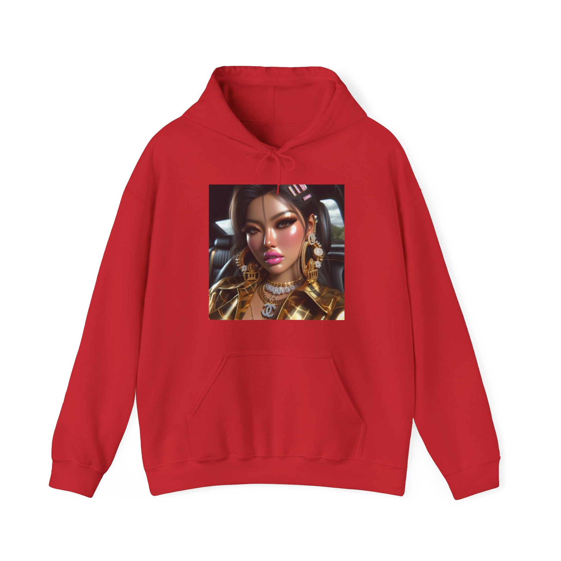 Car Beauty Hoodie Hoodie Printify Red S