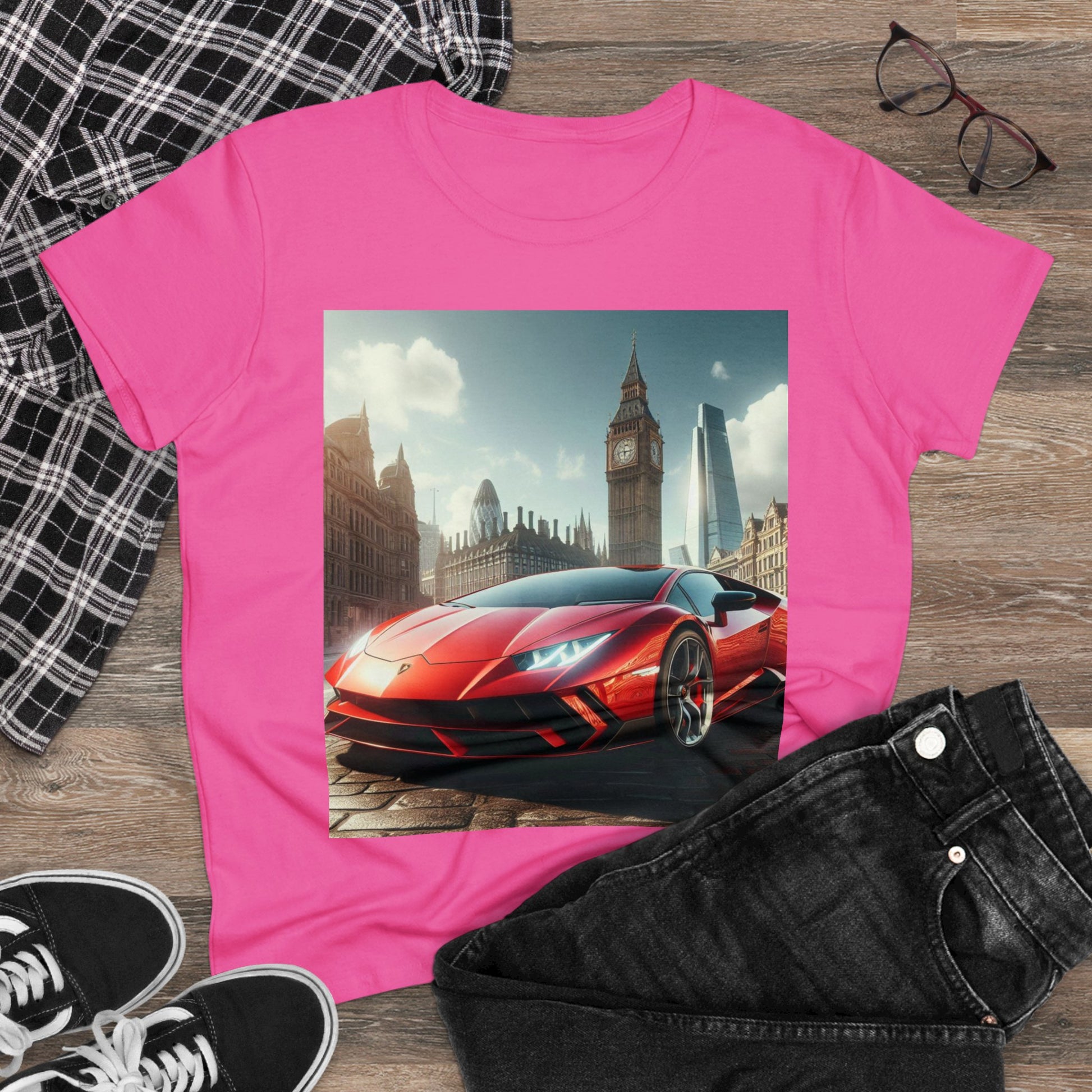 Red Lamborghini T-Shirt T-Shirt Printify