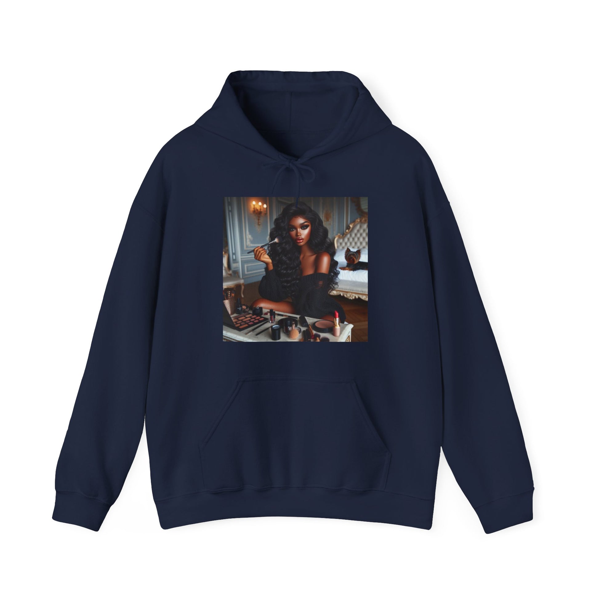 Make Up Time Hoodie Hoodie Printify Navy S