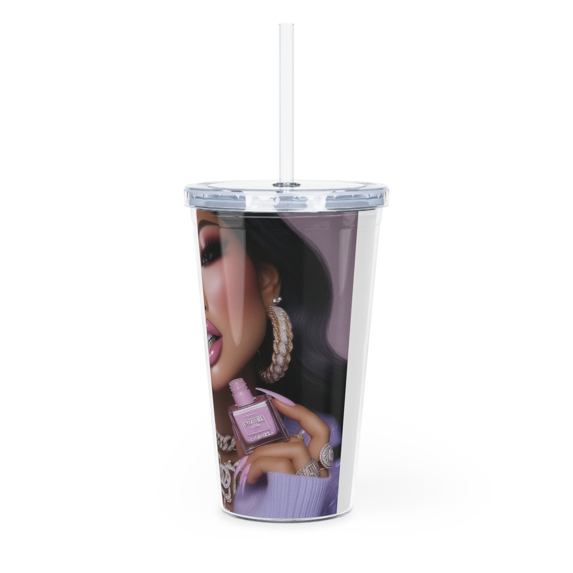 Gloss Up Tumbler with Straw Mug Printify