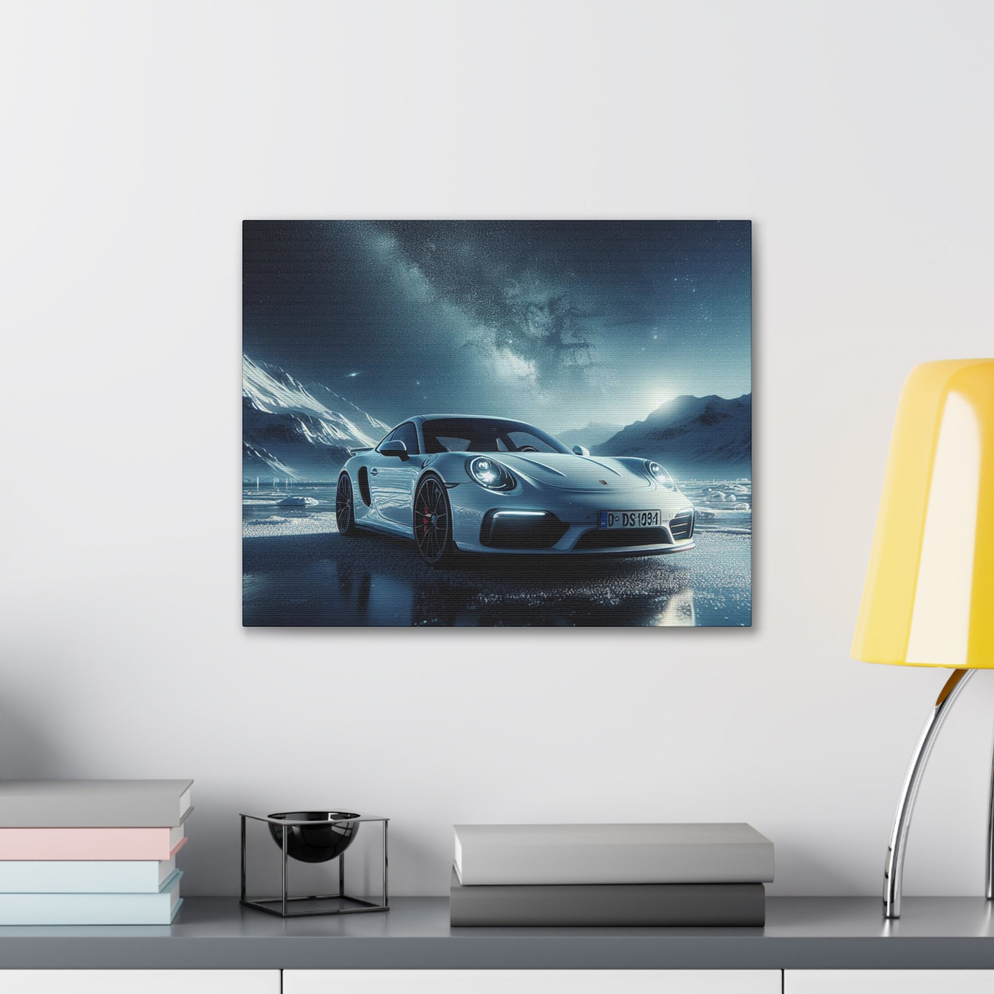 White Porsche Canvas Canvas Printify 20″ x 16″ (Horizontal) 0.75''