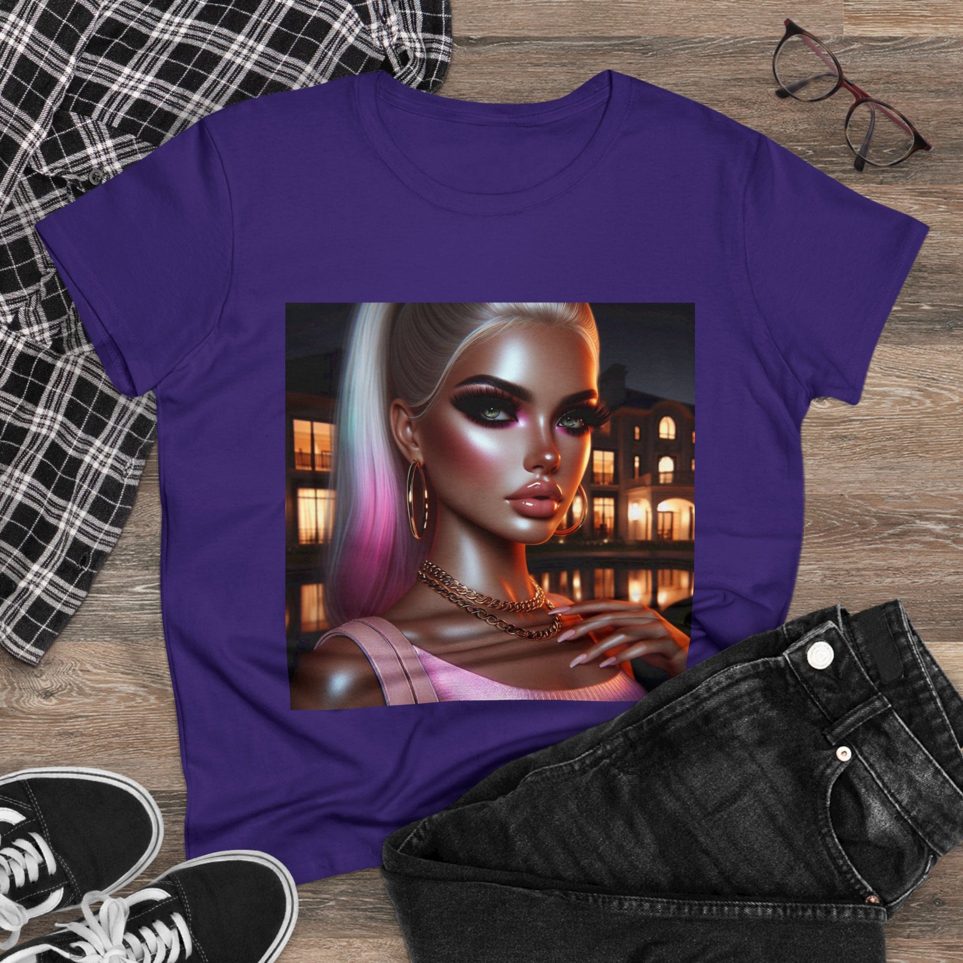Pink at Night T-Shirt T-Shirt Printify