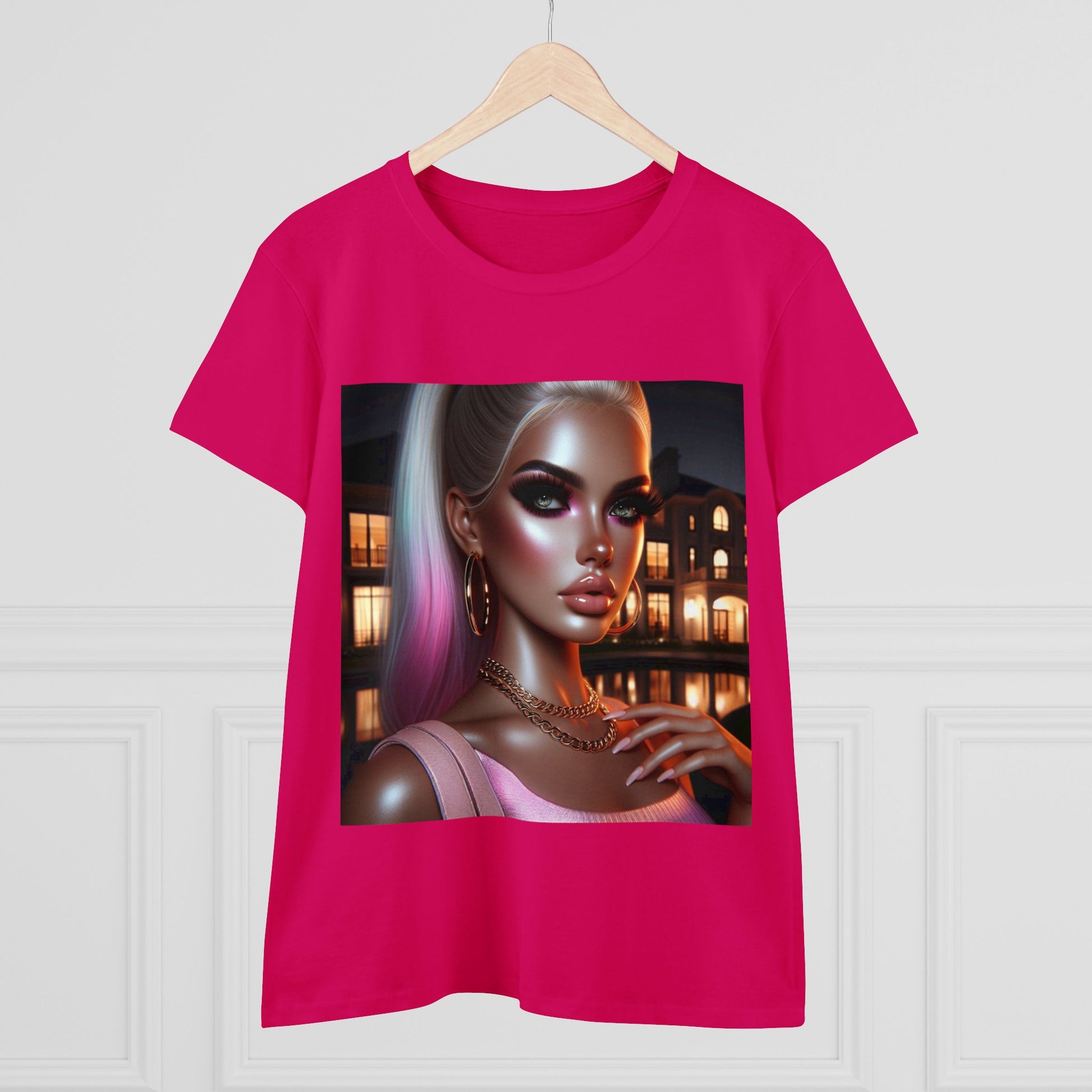 Pink at Night T-Shirt T-Shirt Printify