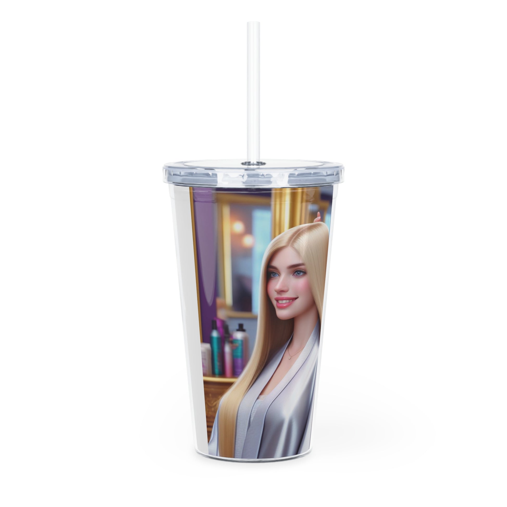 Hair Day Tumbler with Straw Mug Printify