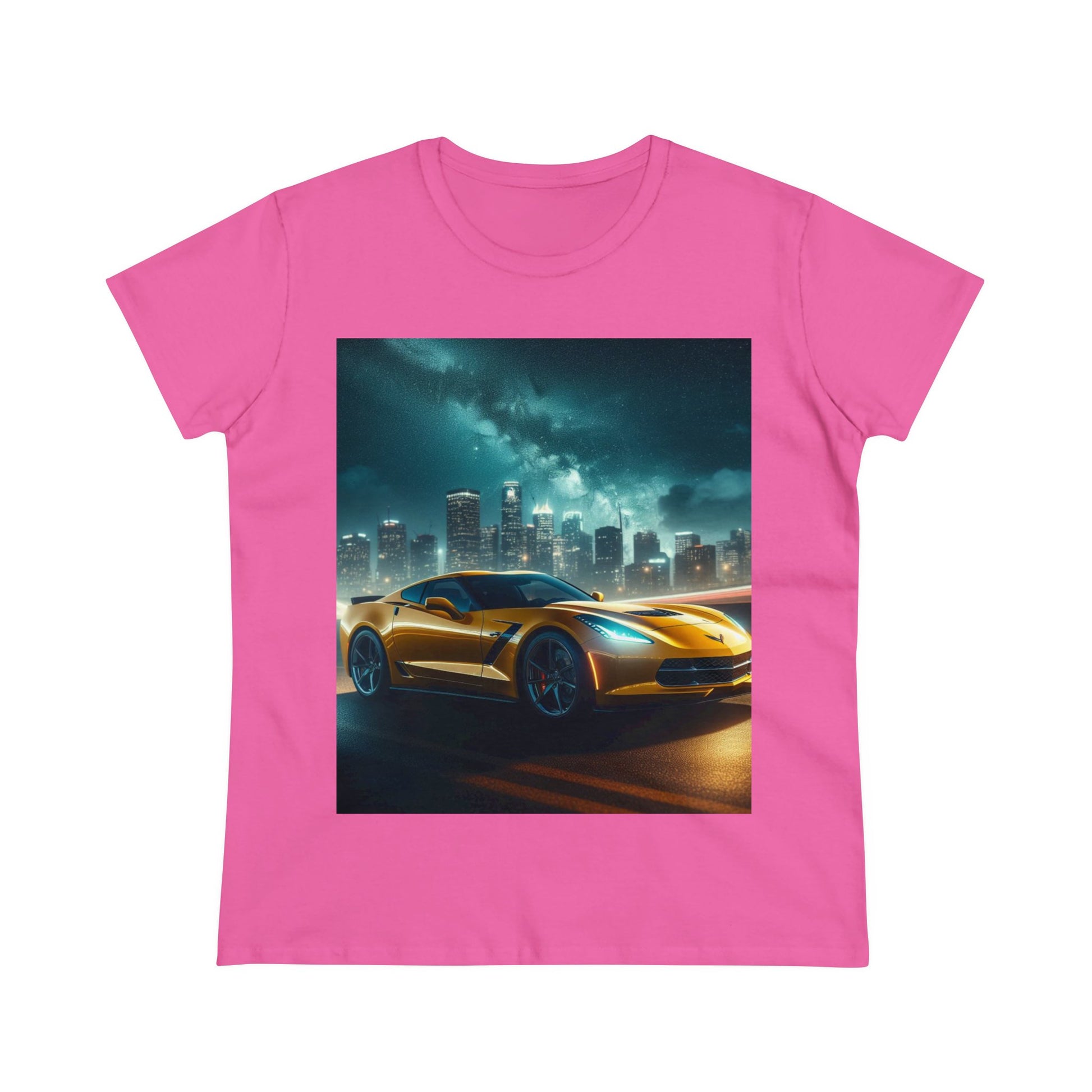 Yellow Corvette T-Shirt T-Shirt Printify Azalea S