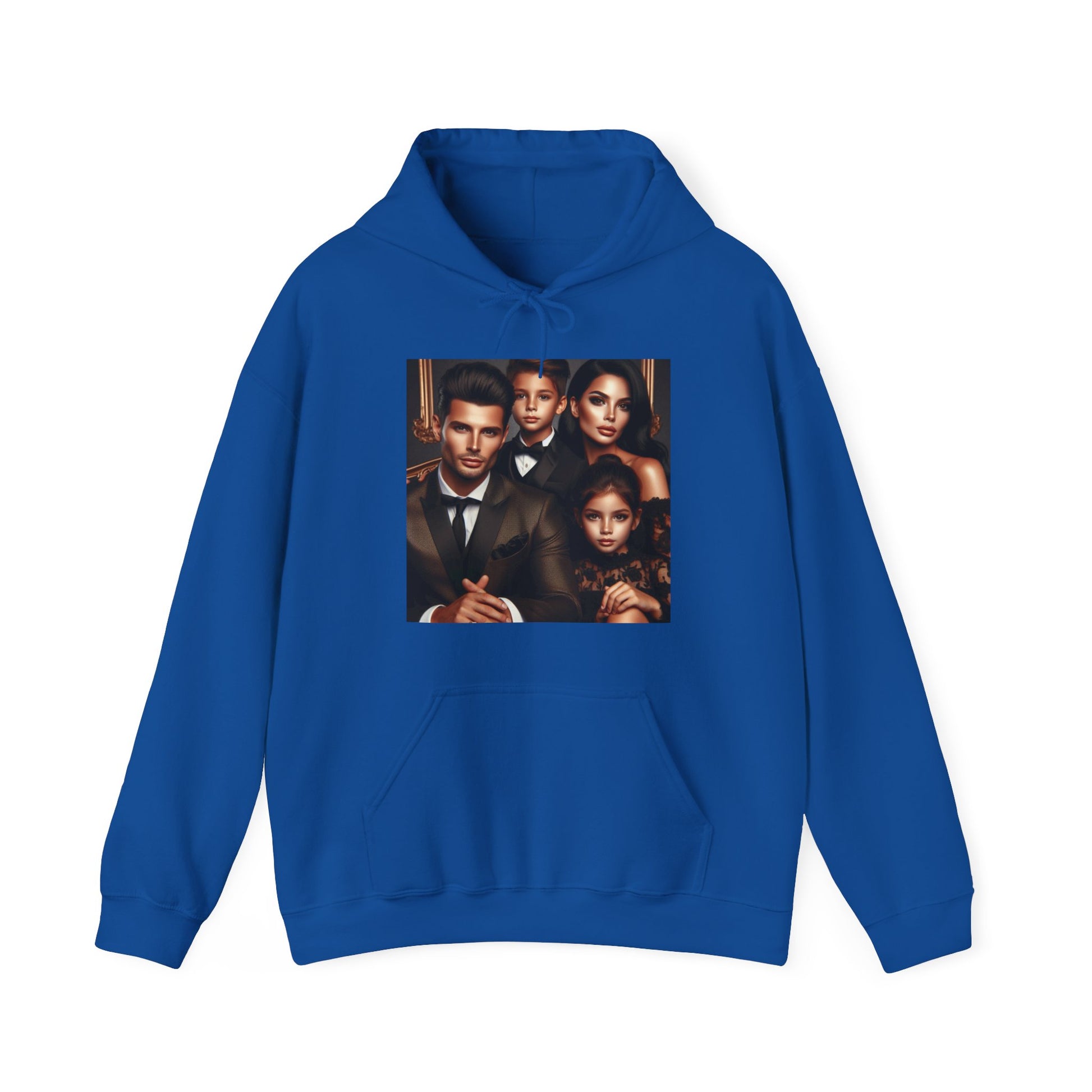 Family Portrait Hoodie Hoodie Printify Royal S