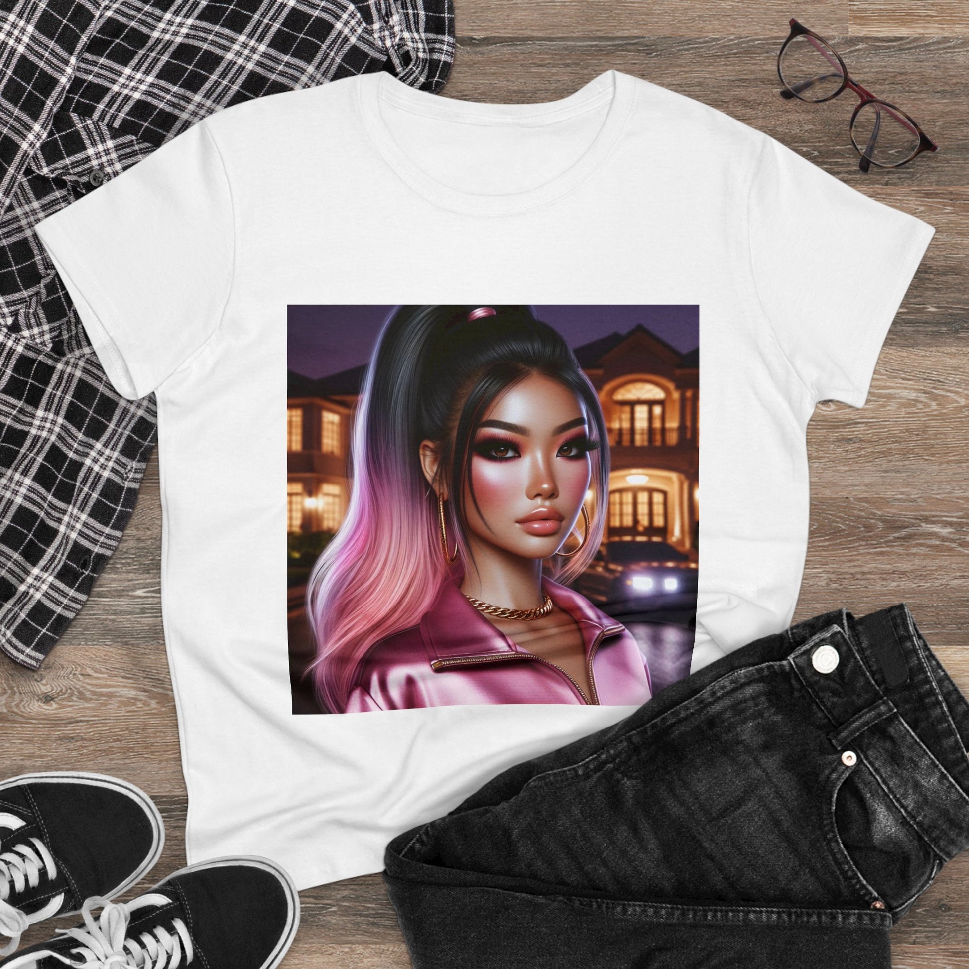 Pink at Night T-Shirt T-Shirt Printify