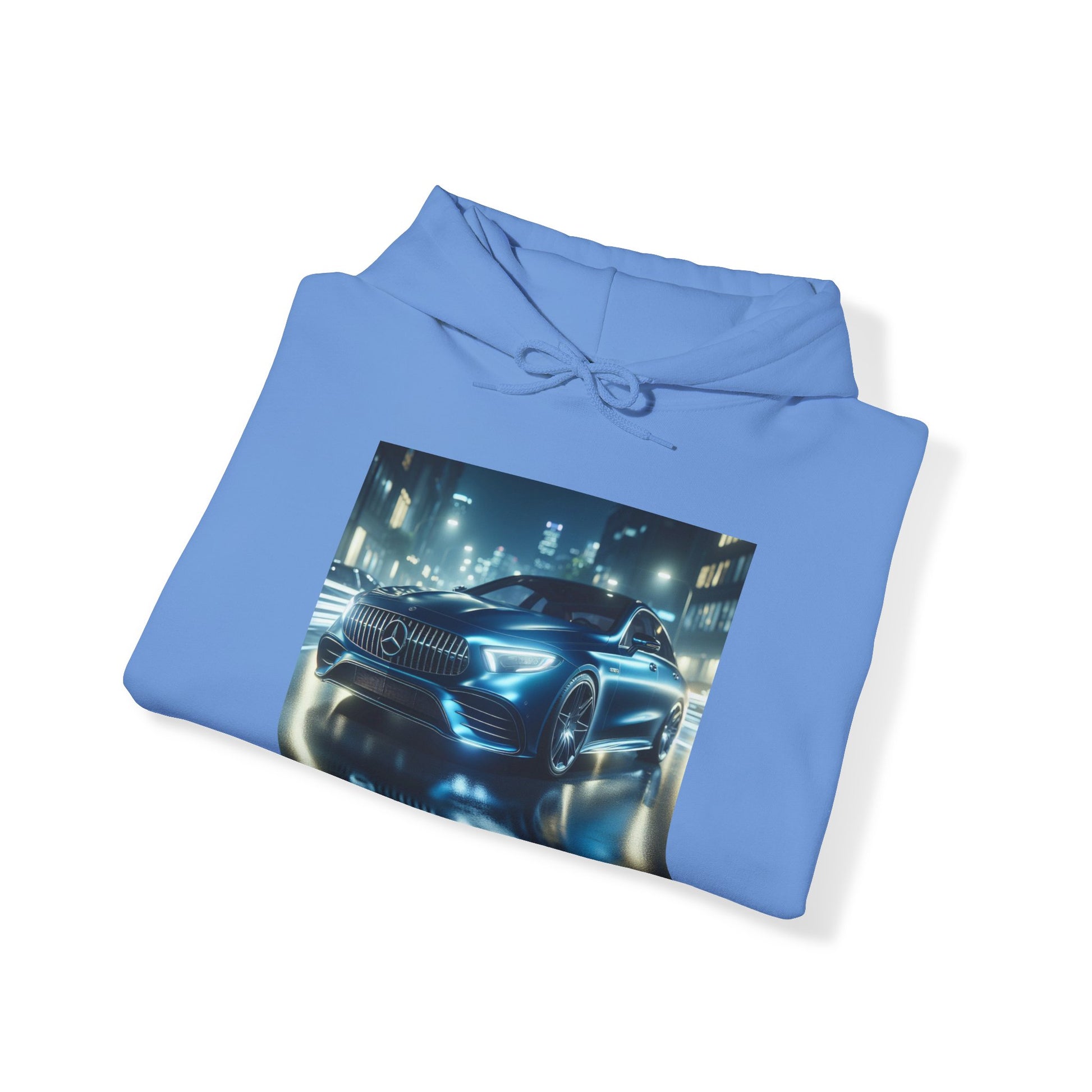 Blue Mercedes Hoodie Hoodie Printify