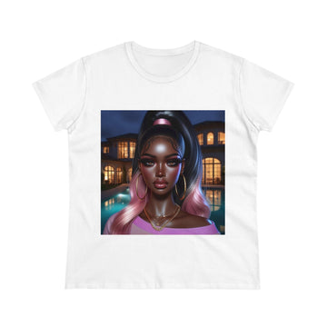 Pink at Night T-Shirt T-Shirt Printify White S