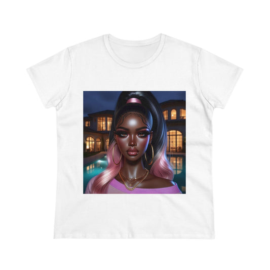 Pink at Night T-Shirt T-Shirt Printify White S