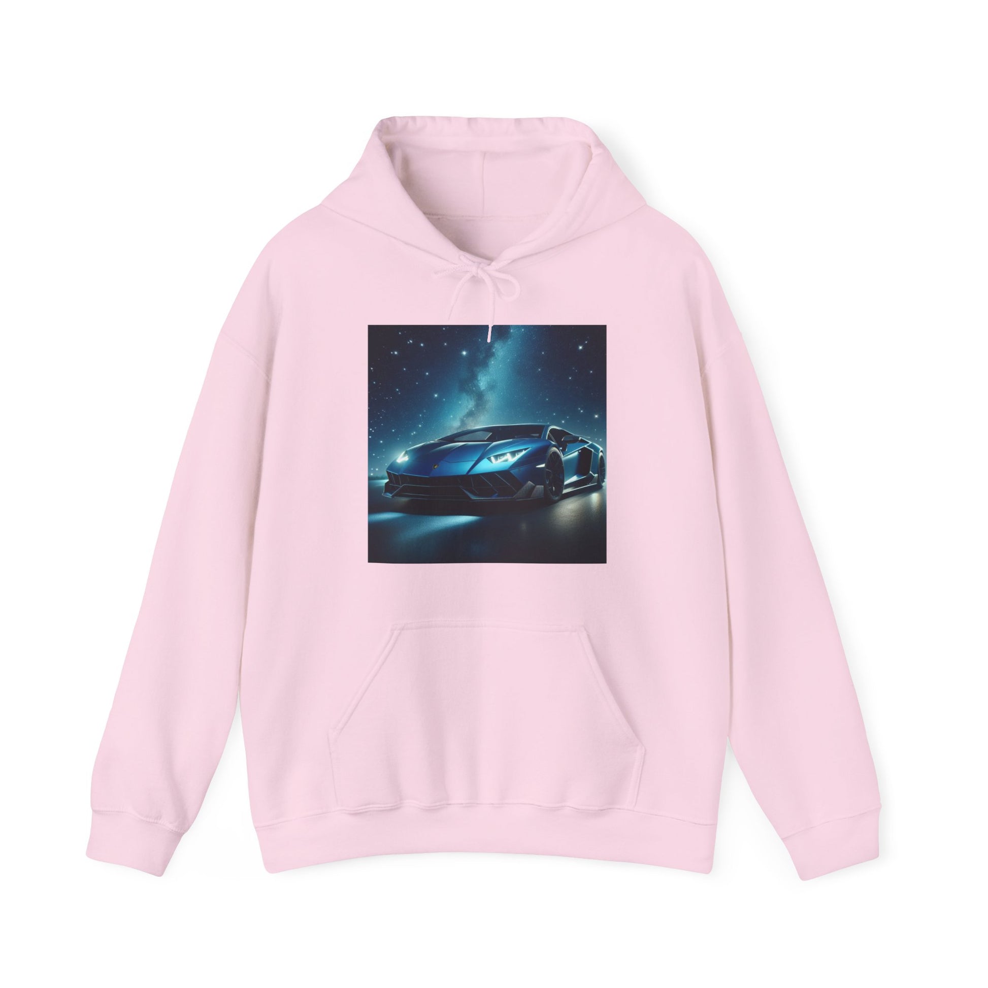 Blue Lamborghini Hoodie Hoodie Printify Light Pink S