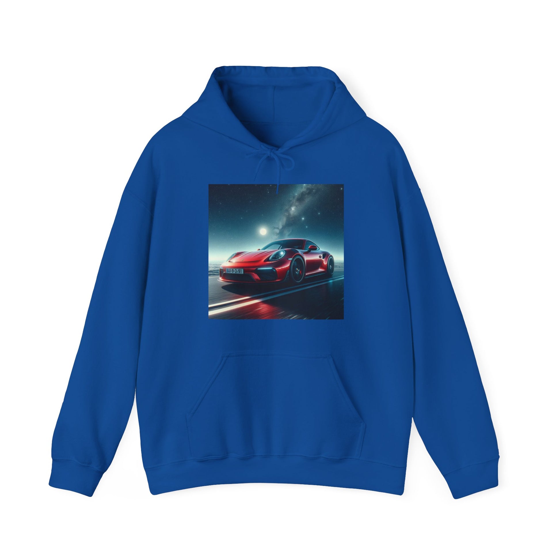 Red Porsche Hoodie Hoodie Printify Royal S