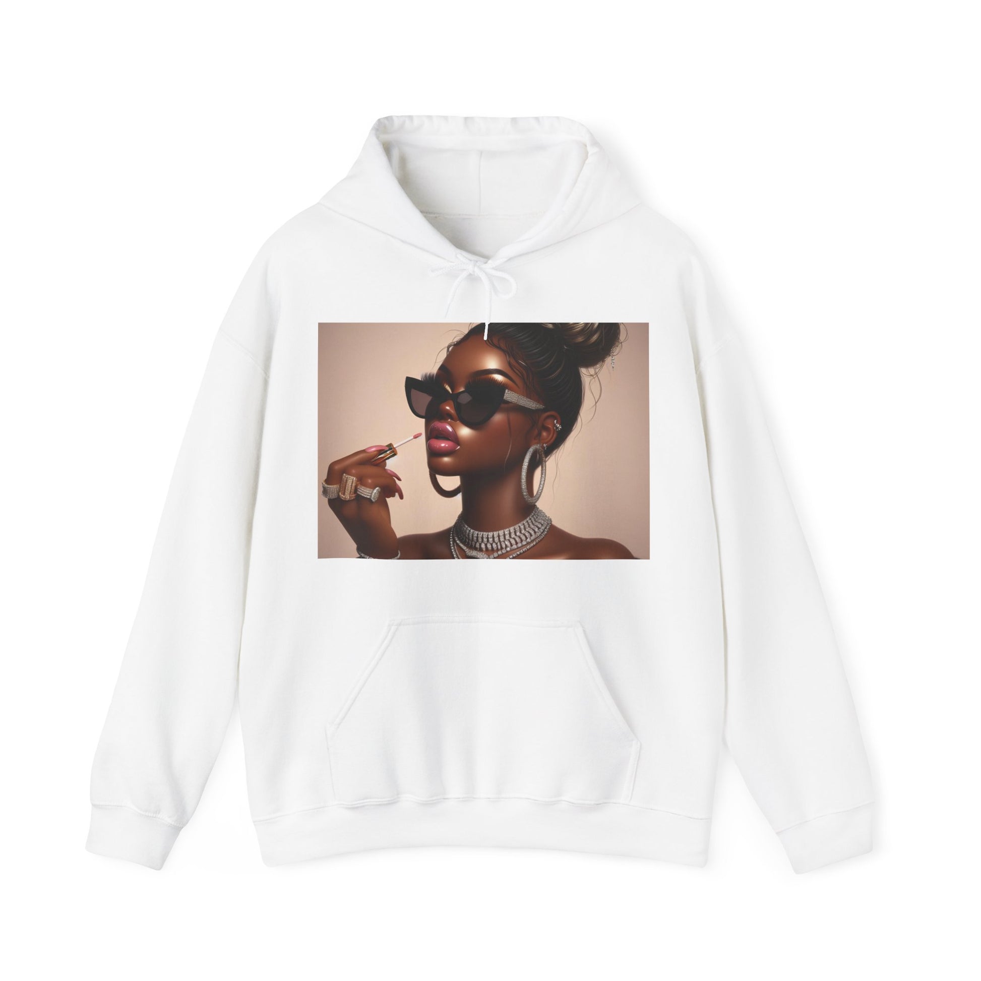 My Lip Gloss is Poppin Hoodie Hoodie Printify White S