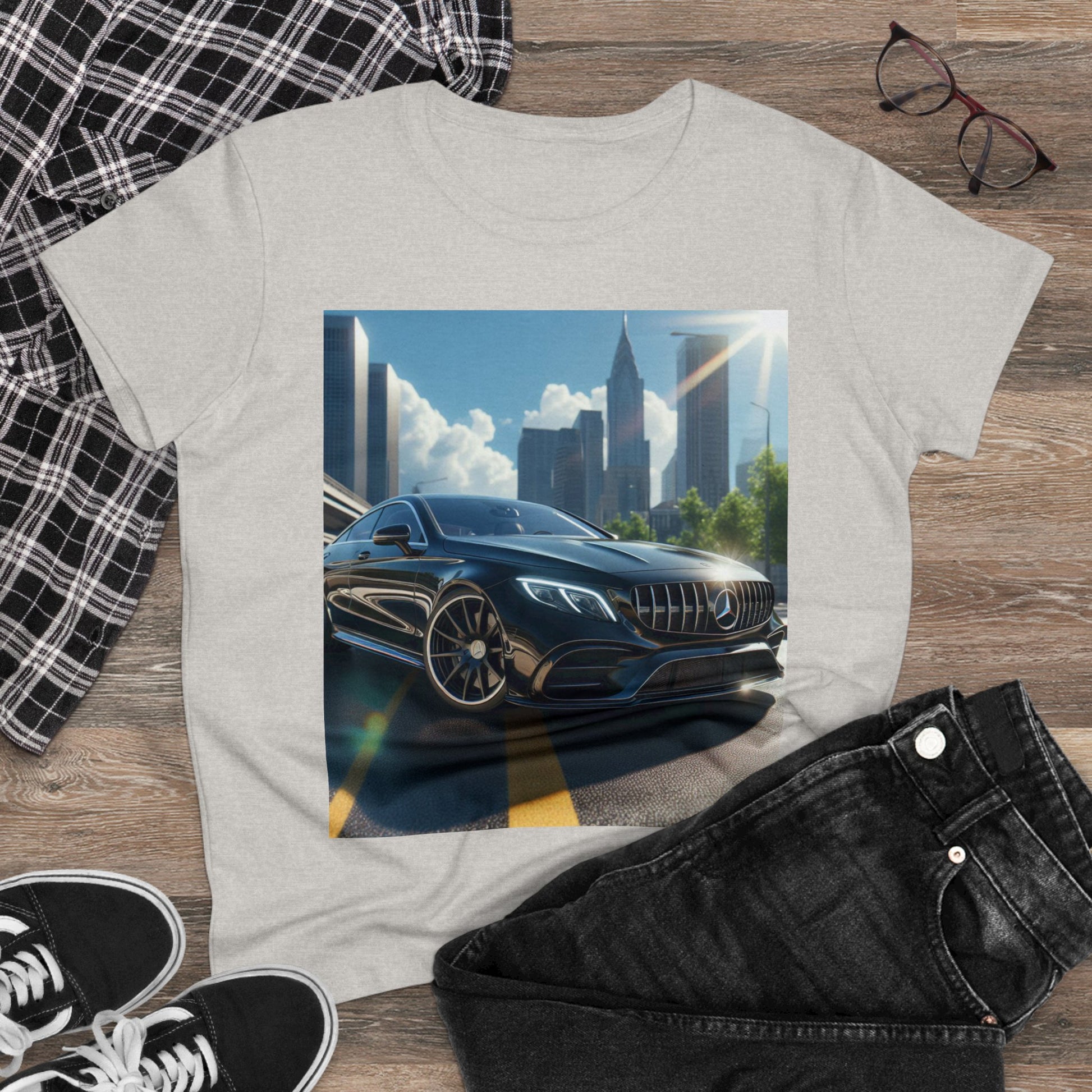 Black Mercedes T-Shirt T-Shirt Printify