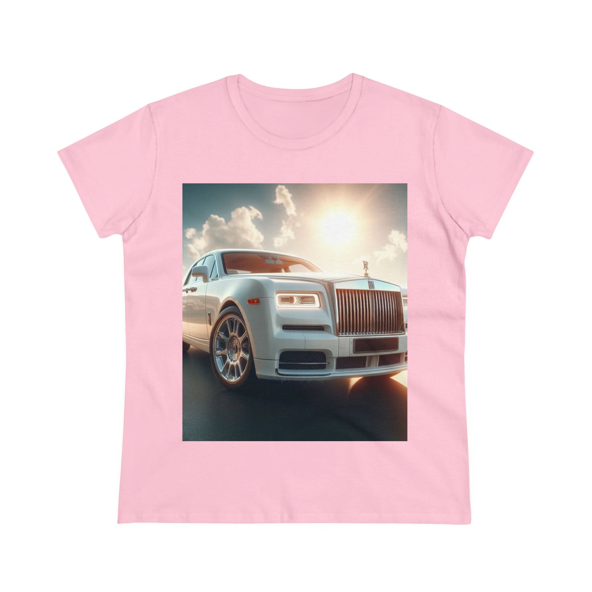 White Rolls Royce T-Shirt T-Shirt Printify Light Pink S