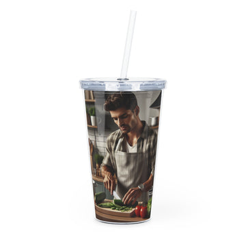 Dinner Time Tumbler with Straw Mug Printify 20oz Transparent