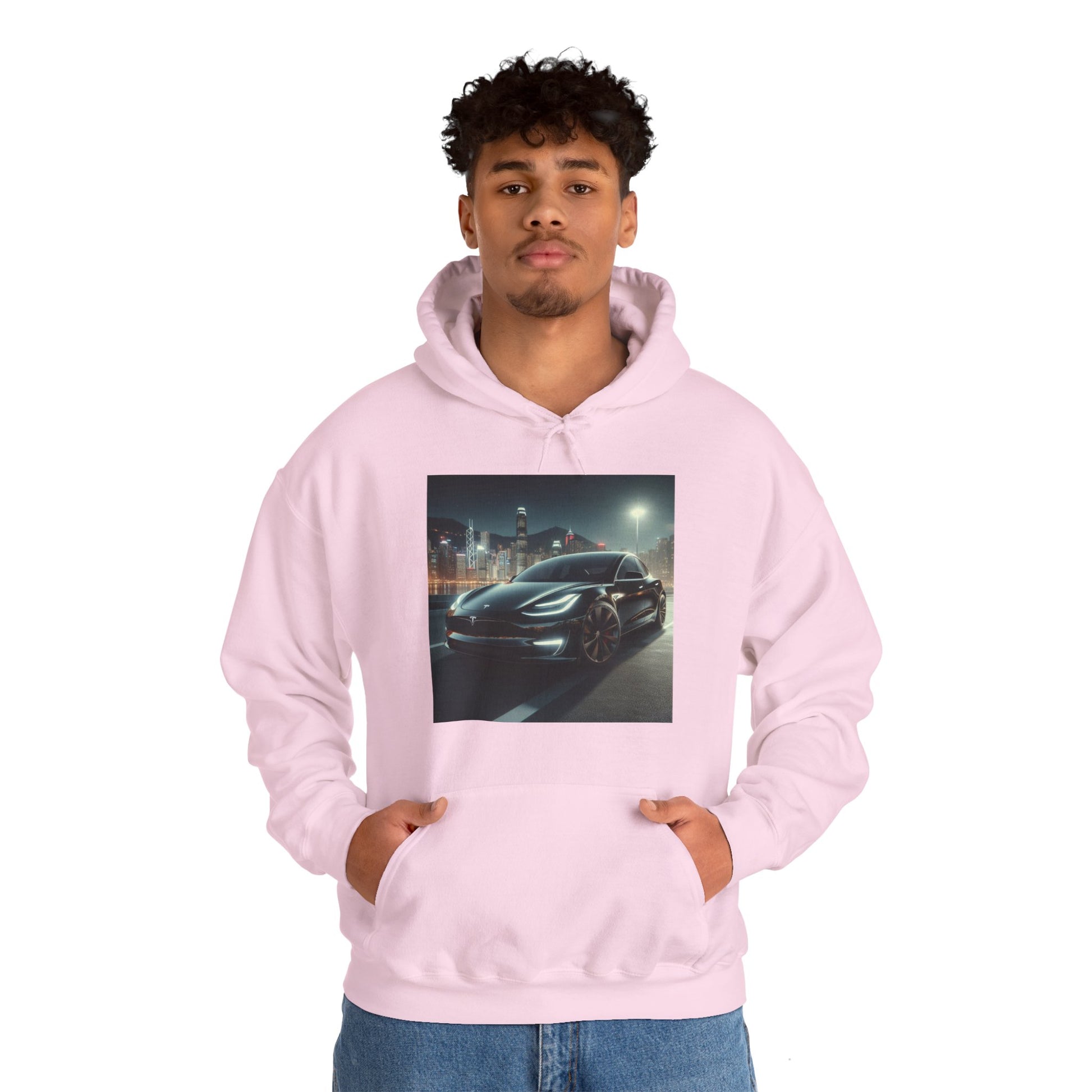 Black Tesla Hoodie Hoodie Printify