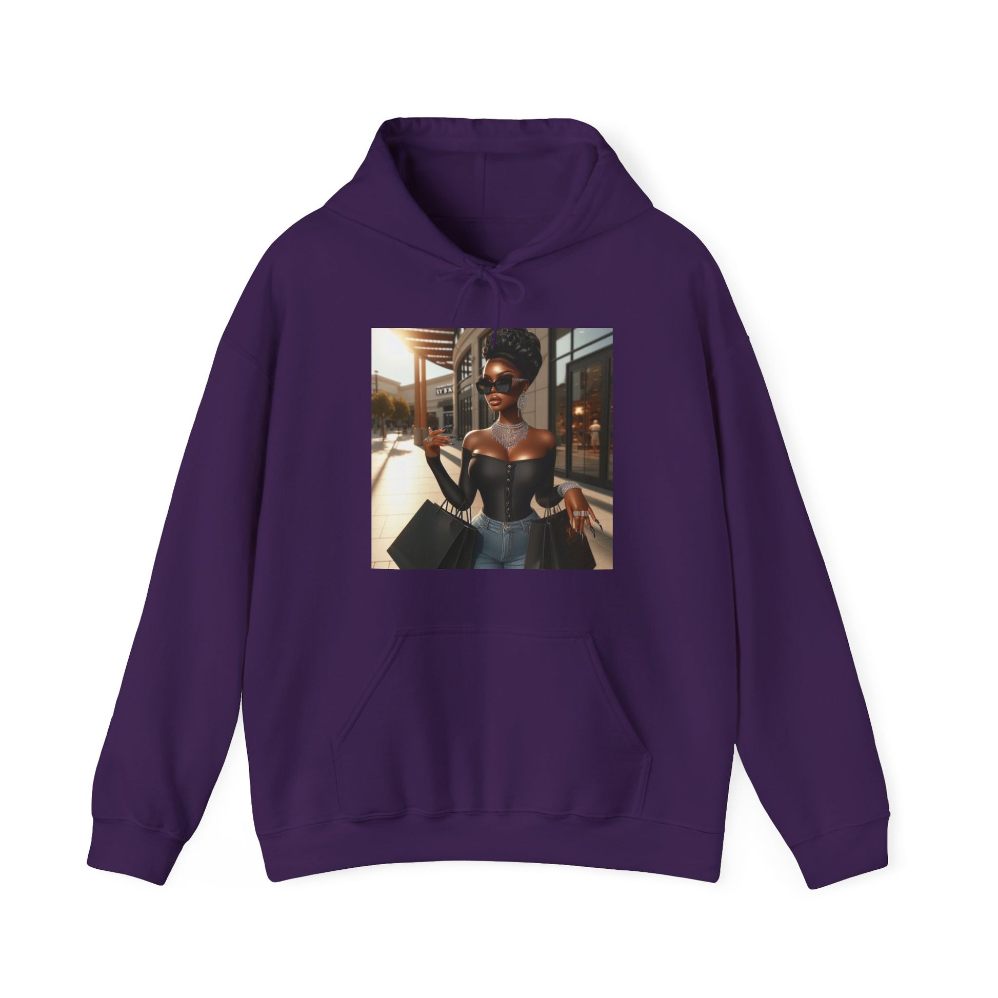 Let's Shop Hoodie Hoodie Printify Purple S