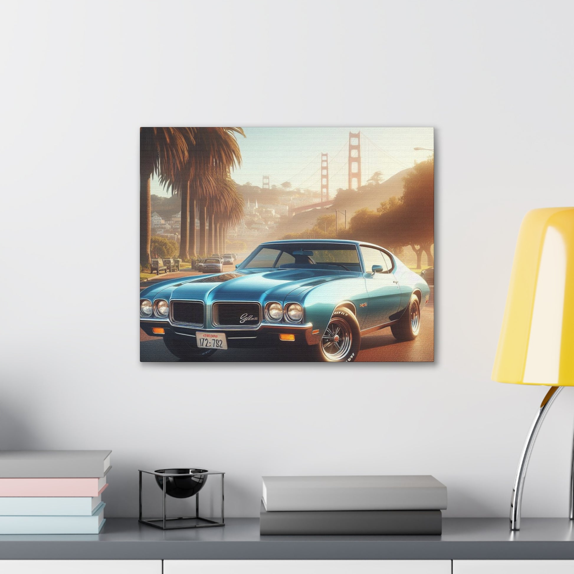 1972 Blue Buick Gran Sport Canvas Canvas Printify 20″ x 16″ (Horizontal) 0.75''