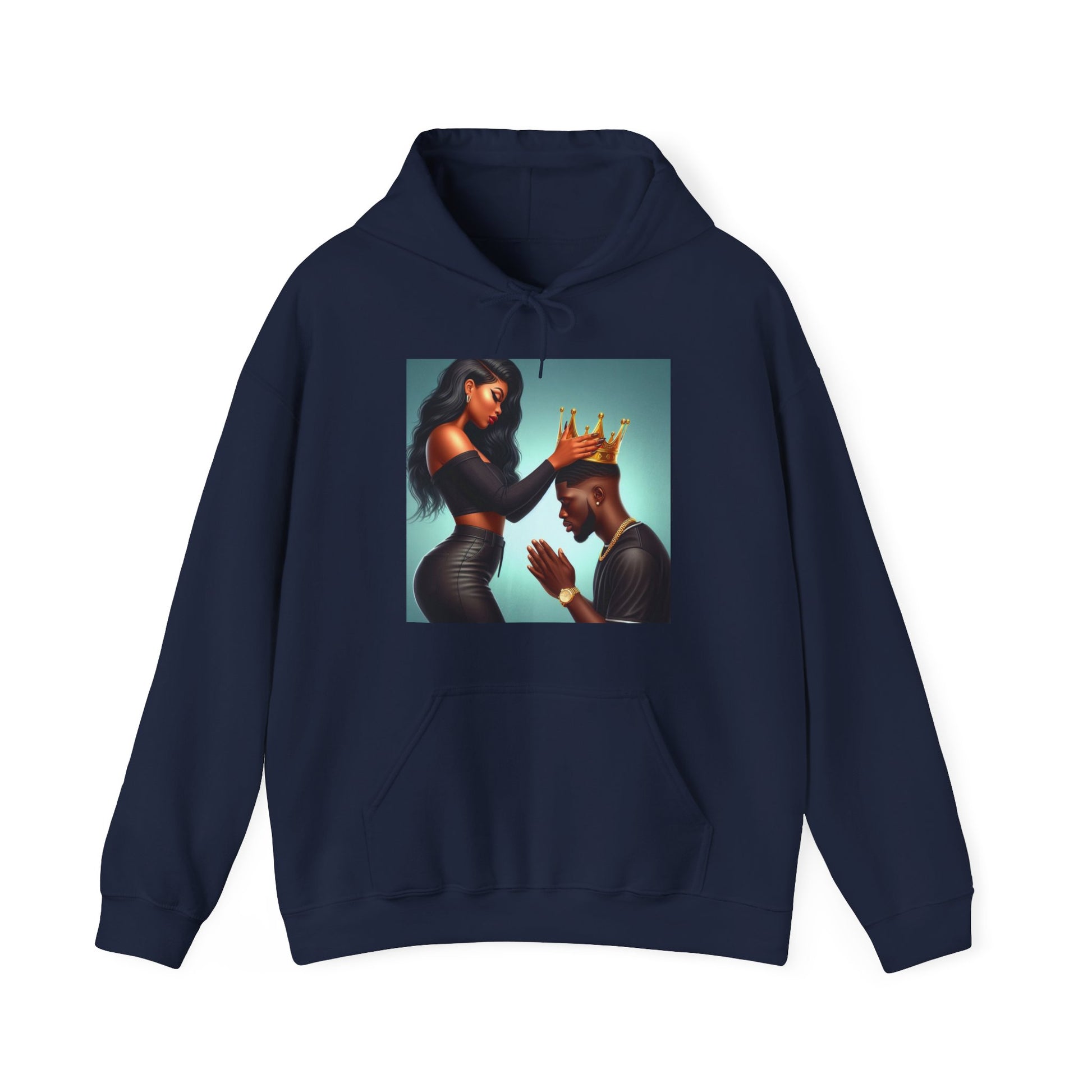 My King Hoodie Hoodie Printify Navy S
