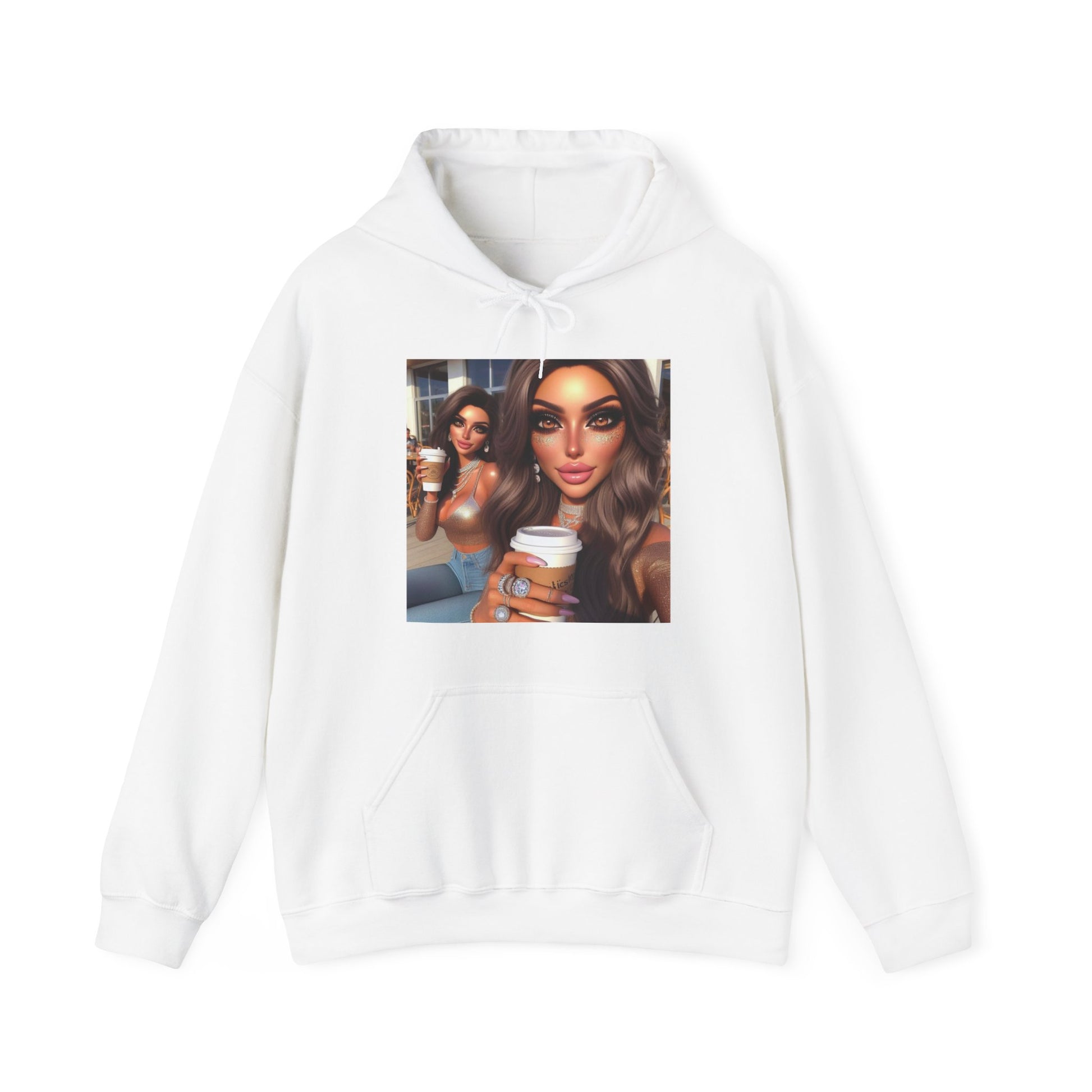 Coffee Baddies Hoodie Hoodie Printify White S