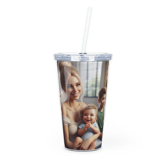 Family Time Tumbler with Straw Mug Printify 20oz Transparent