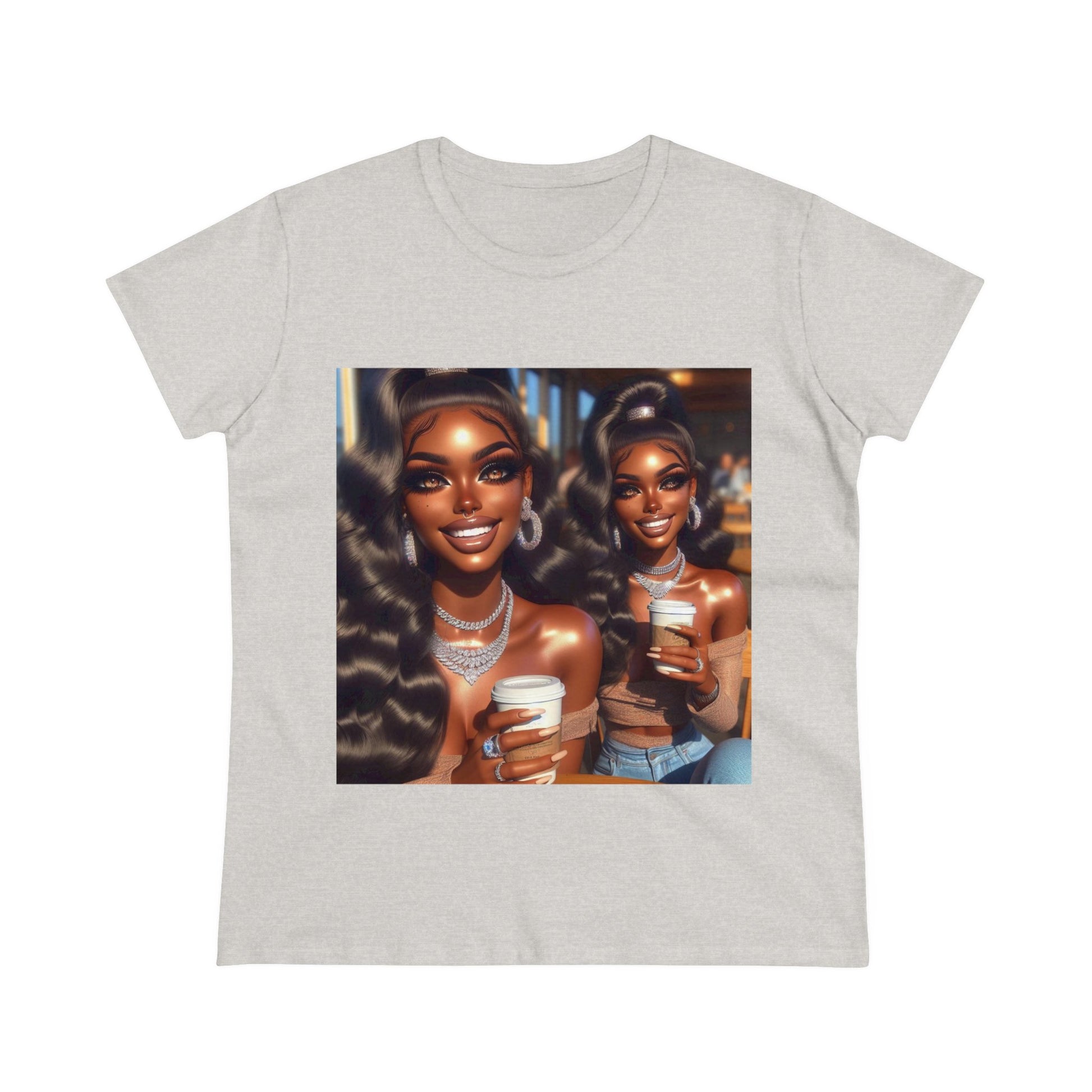 Coffee Baddies T-Shirt T-Shirt Printify Ash S