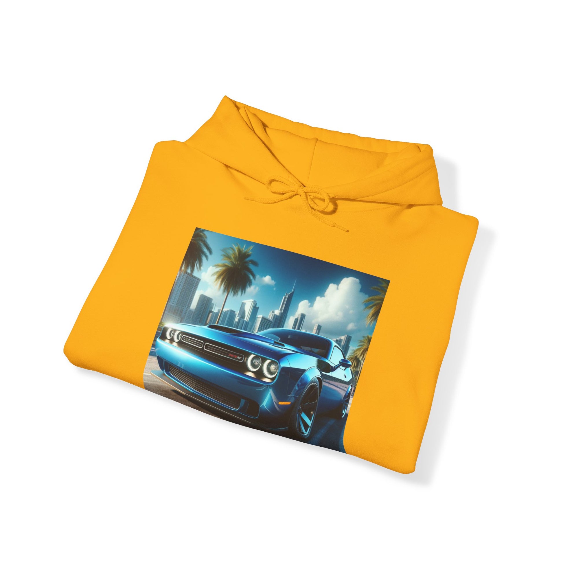 Blue Challenger Hoodie Hoodie Printify