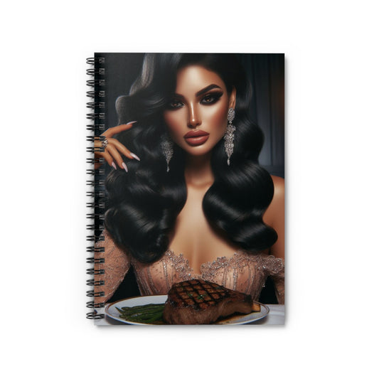 Elegant Meal Spiral Notebook Paper products Printify One Size
