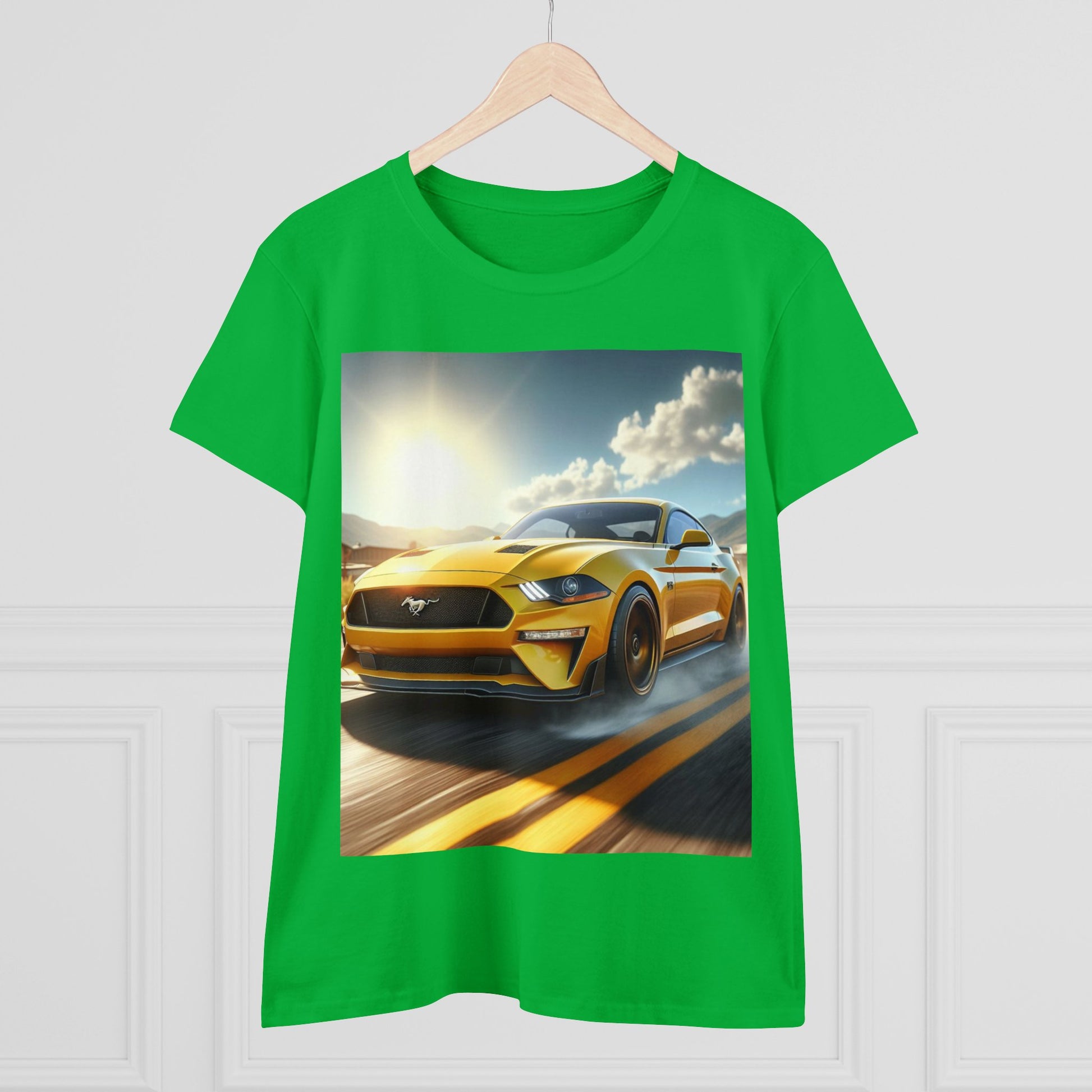 Yellow Mustang T-Shirt T-Shirt Printify