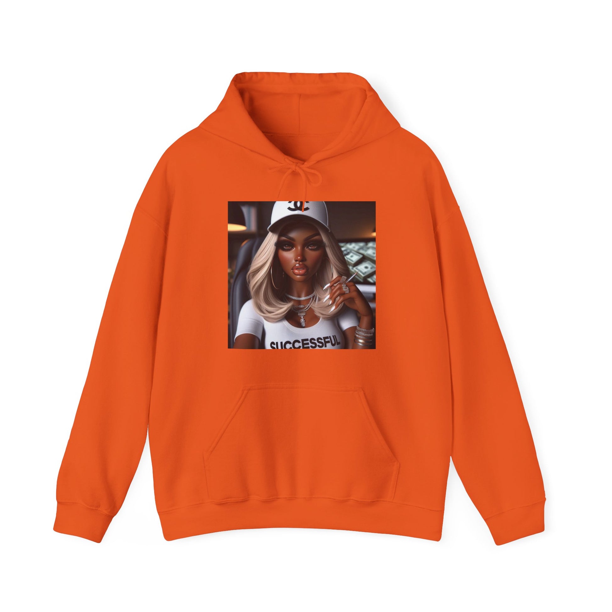 Big Money Hoodie Hoodie Printify Orange S