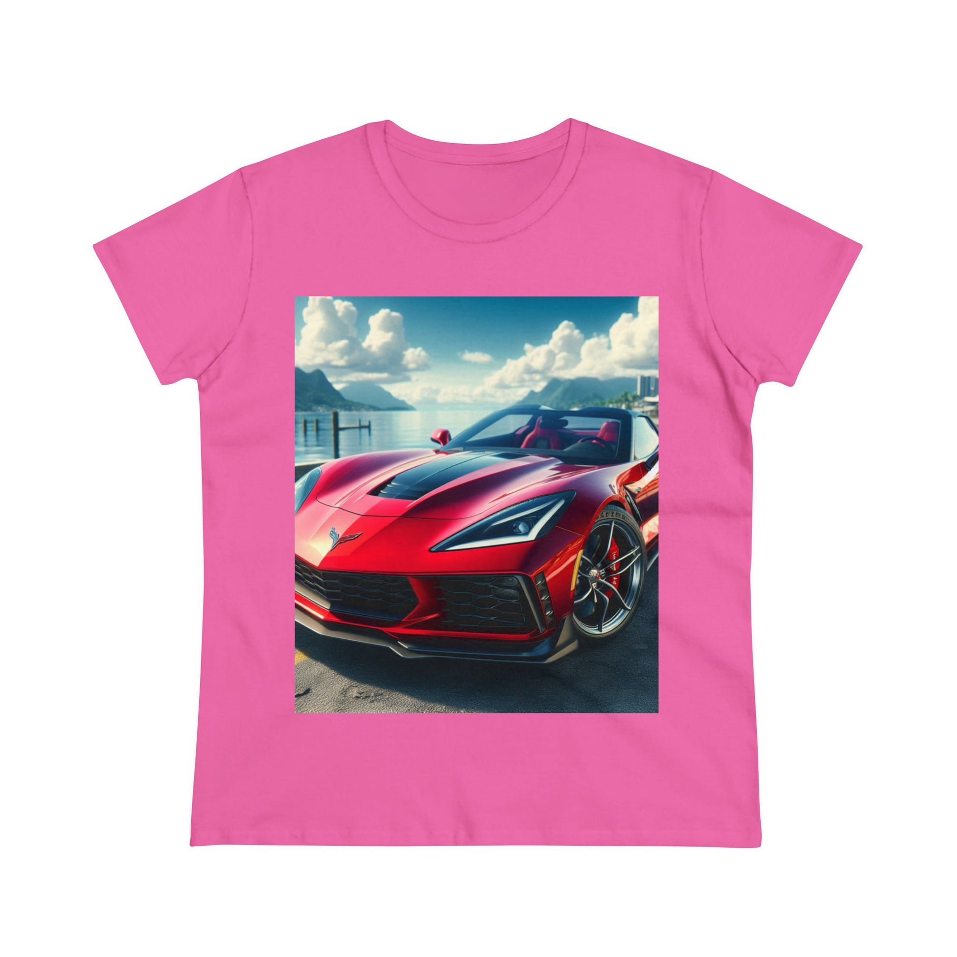 Red Corvette T-Shirt T-Shirt Printify Azalea S