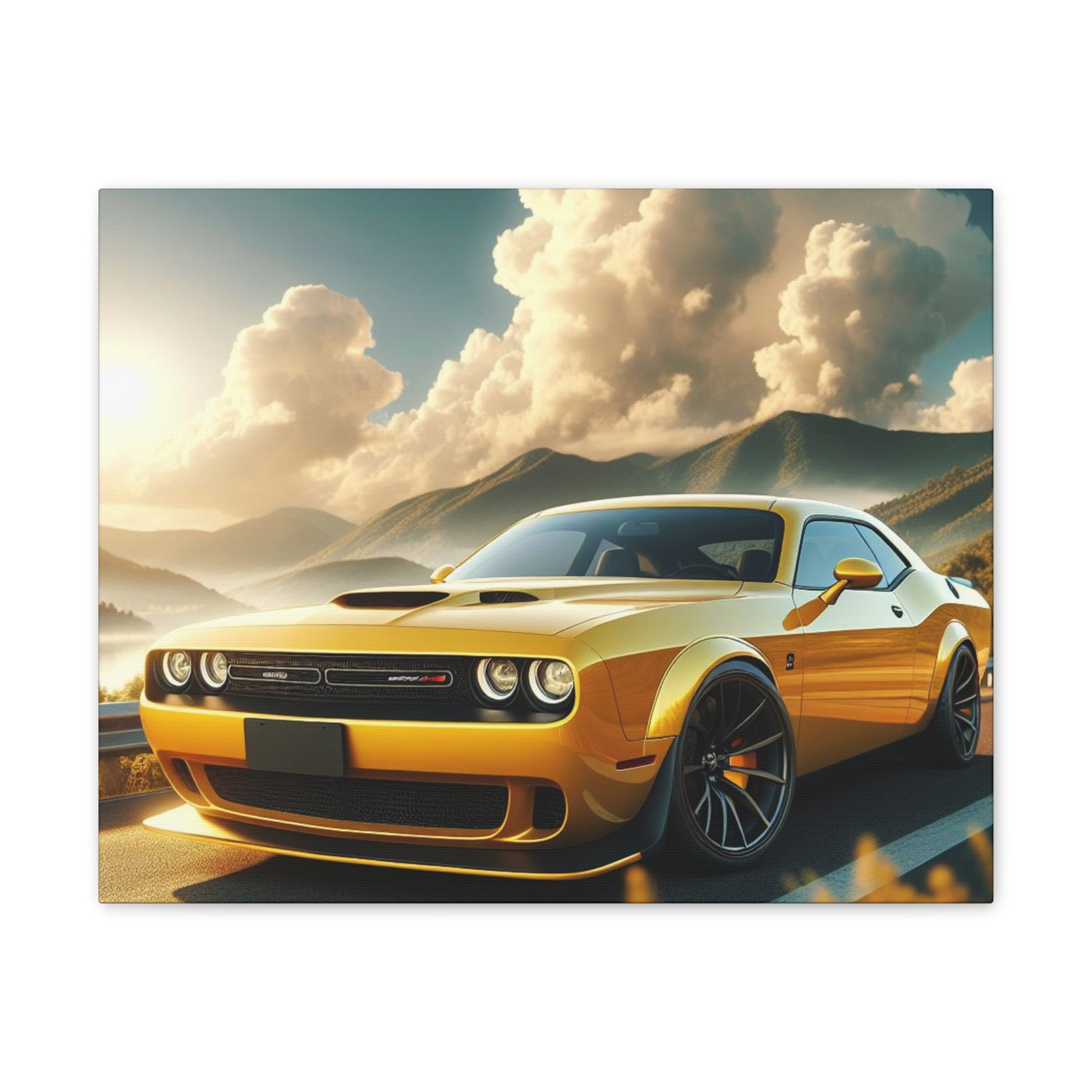 Yellow Challenger Canvas Canvas Printify