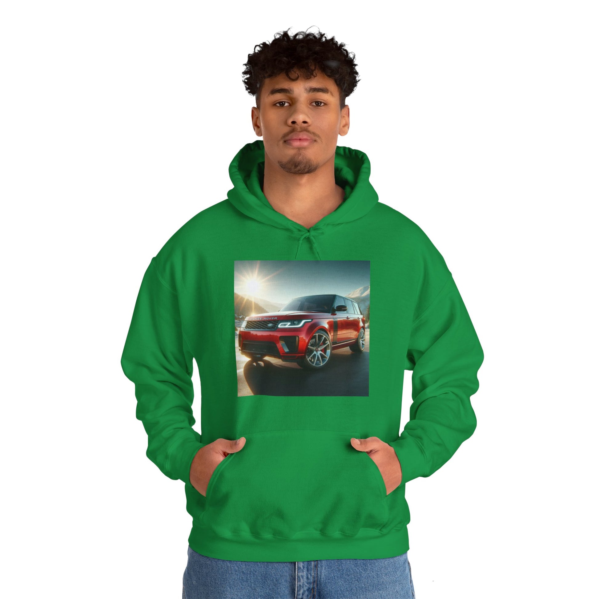 Red Range Rover Hoodie Hoodie Printify