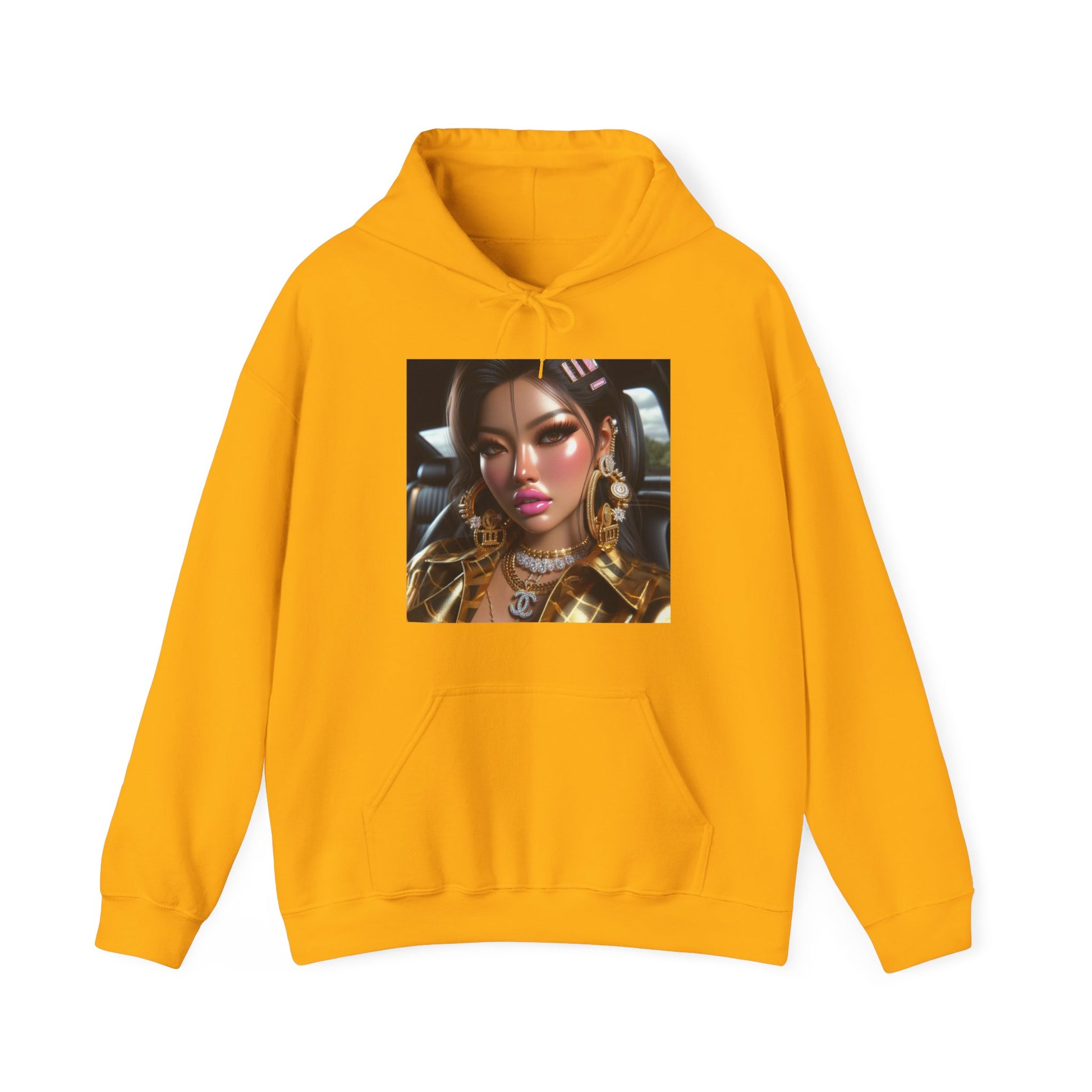 Car Beauty Hoodie Hoodie Printify Gold S