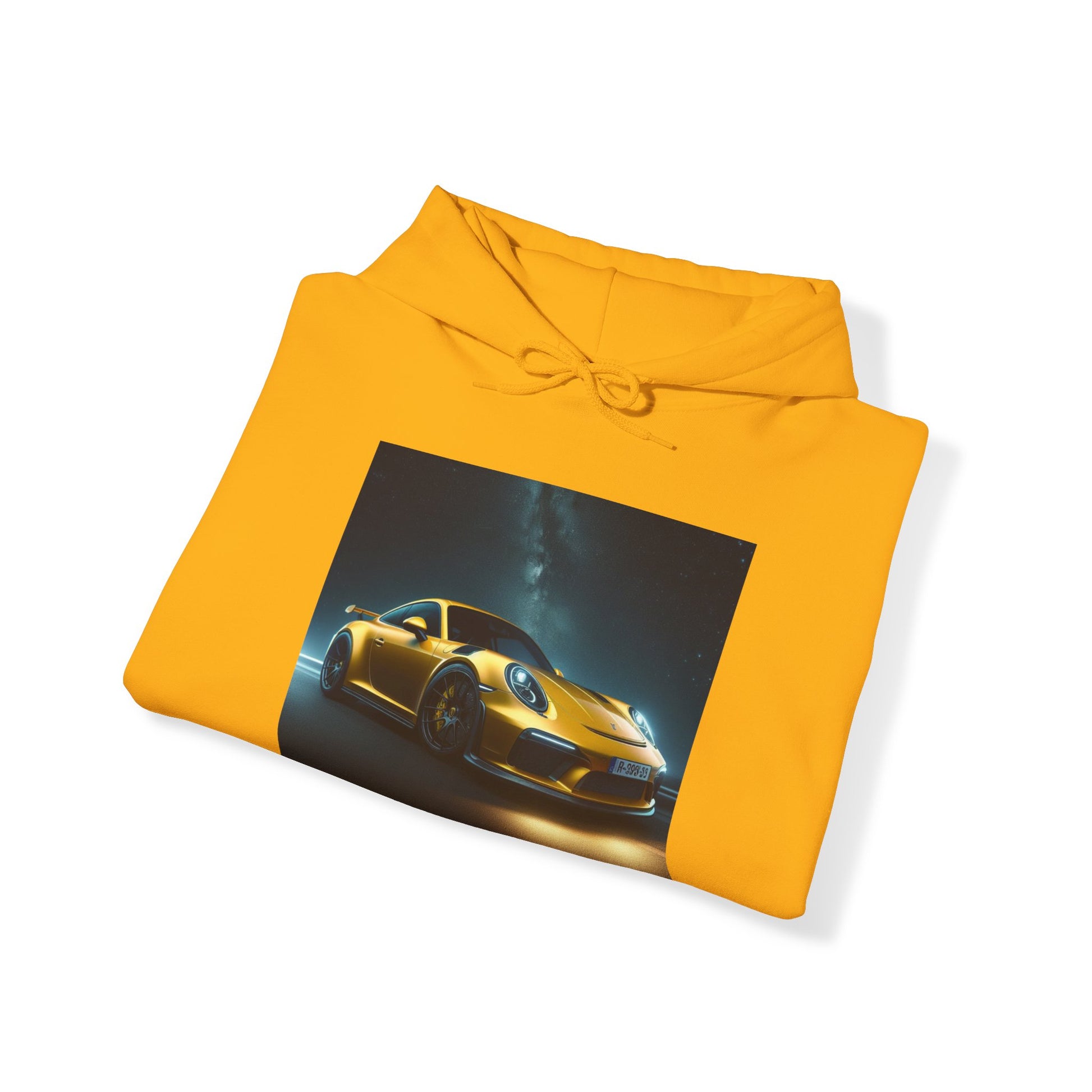 Yellow Porsche Hoodie Hoodie Printify